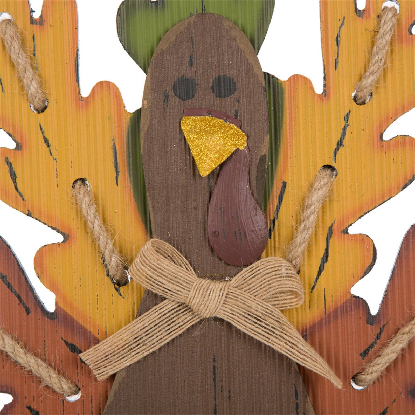 Glitzhome&#xAE; &#x27;Give Thanks&#x27; Turkey Hanging Wall D&#xE9;cor