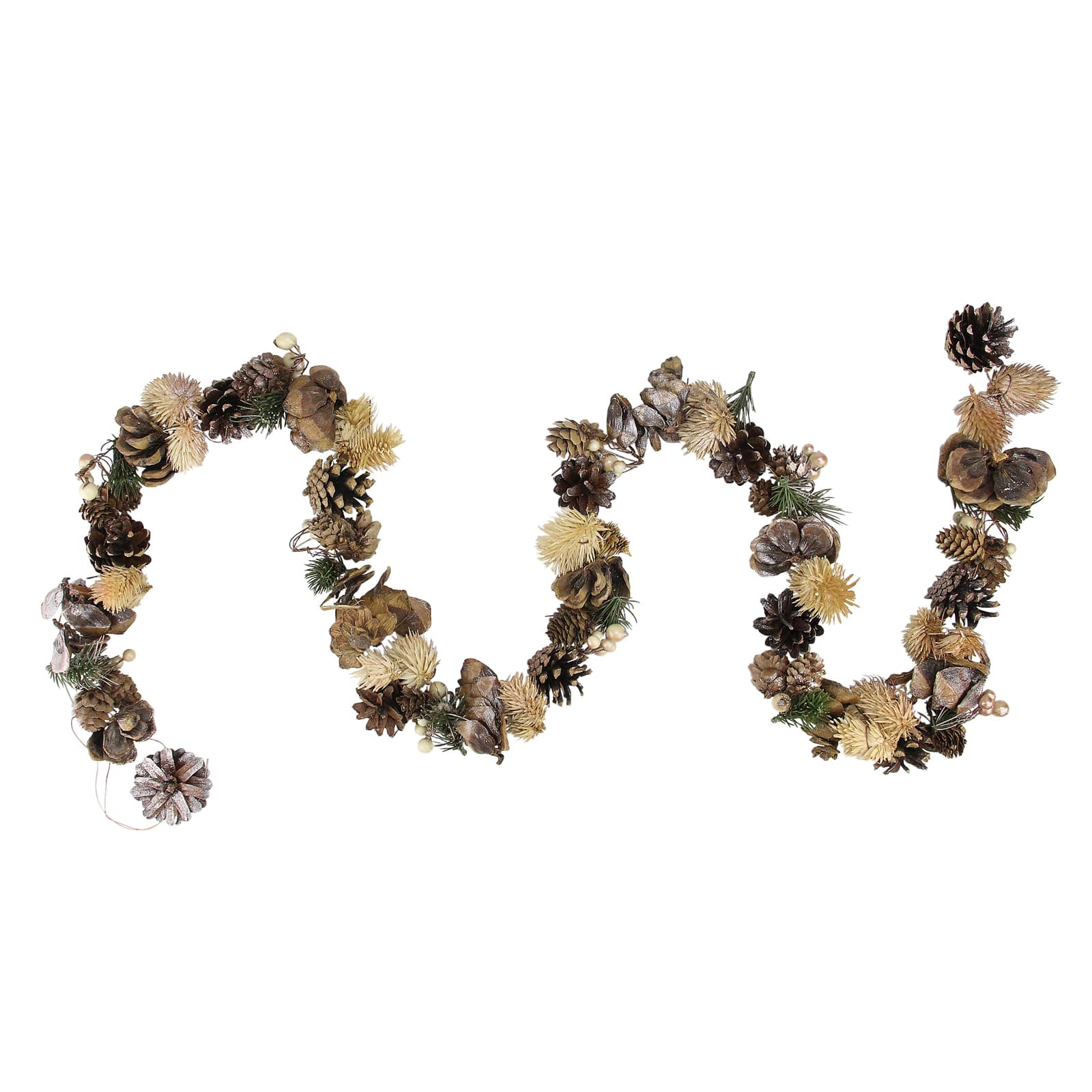 5.5ft. Unlit Autumn Foliage & Pine Cone Thanksgiving Garland