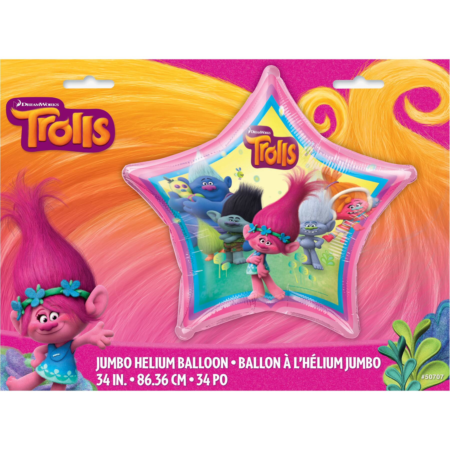 Licensed Trolls Foil Balloons Party Ware Decoration Novelty Gift Poppy Helium 