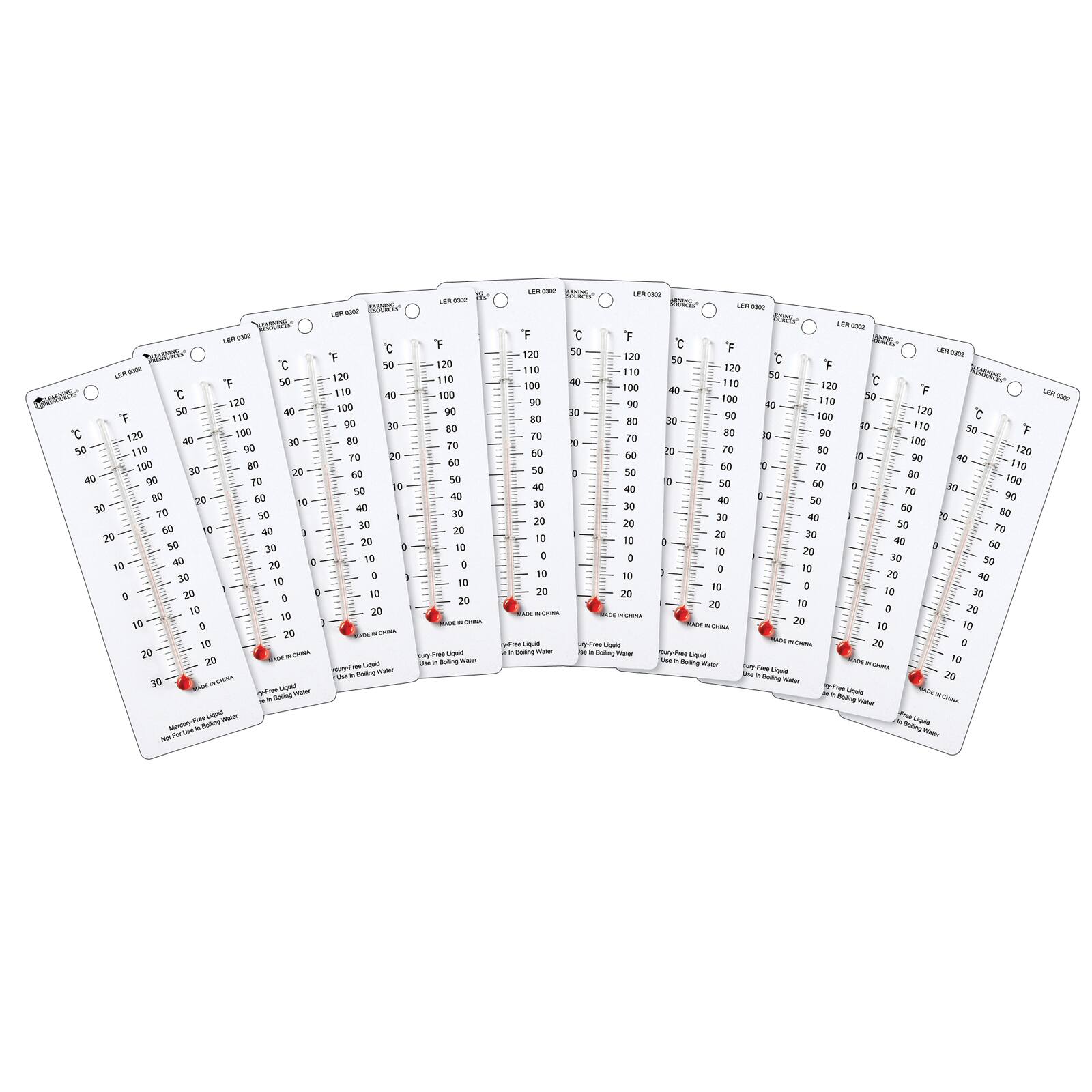 Learning Resources® Student Thermometers, Set of 10