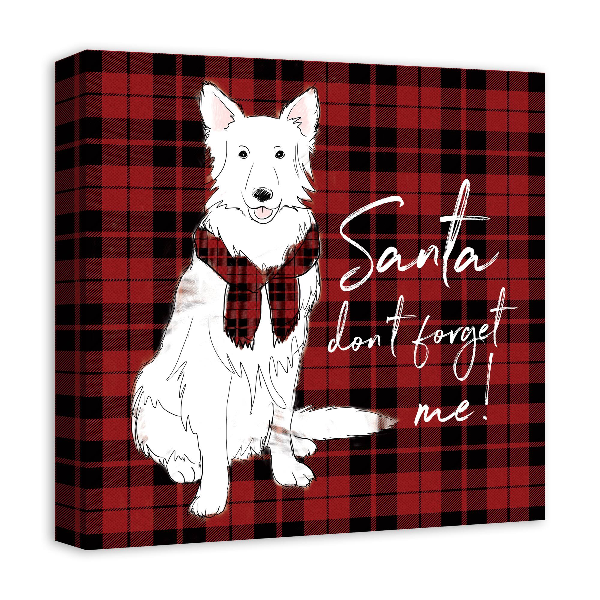 Santa Don't Forget Me Canvas Wall Art