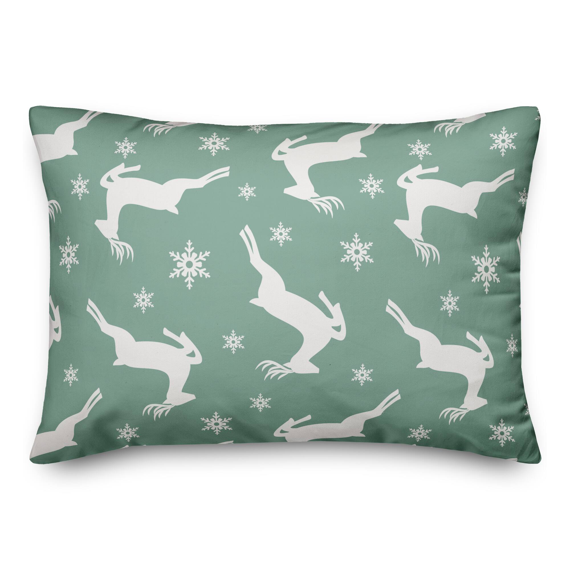 Designs Direct Joy to the World Reindeer 14x20 Throw Pillow