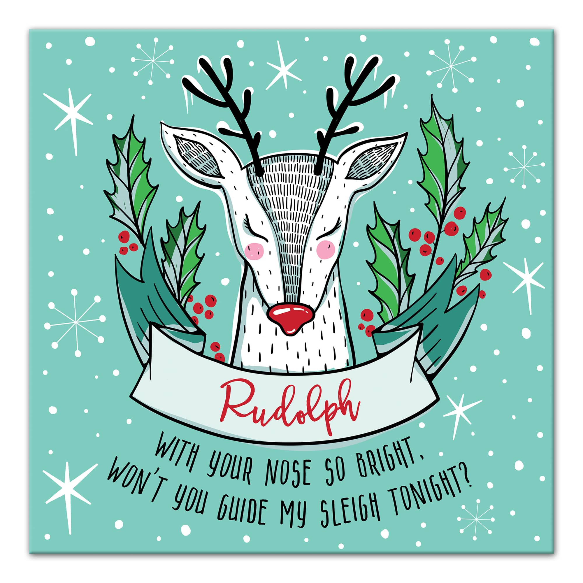 Midcentury Modern Rudolph Canvas Wall Art