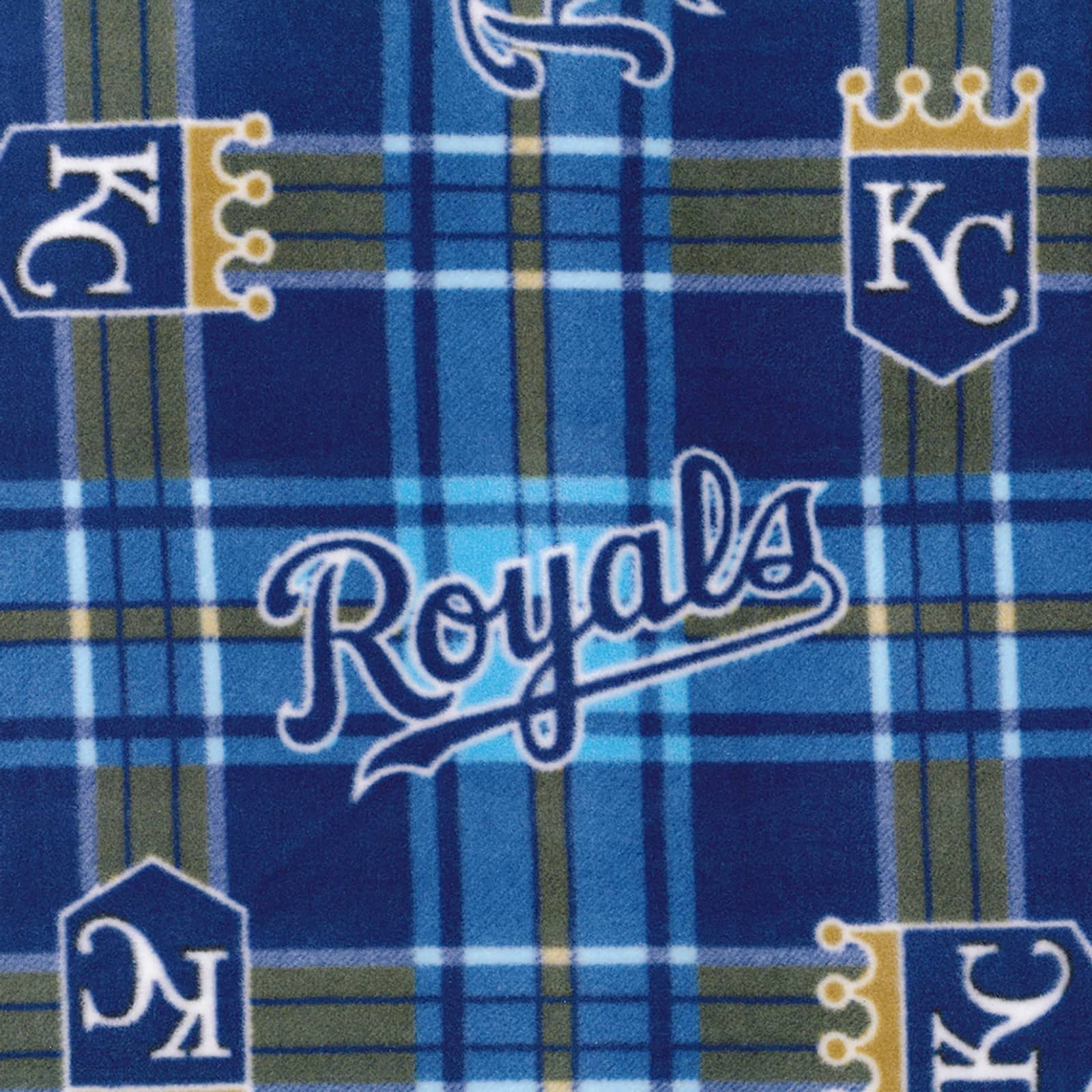 Kansas City Royals Mbl Plaid Fleece By Fabric Traditions