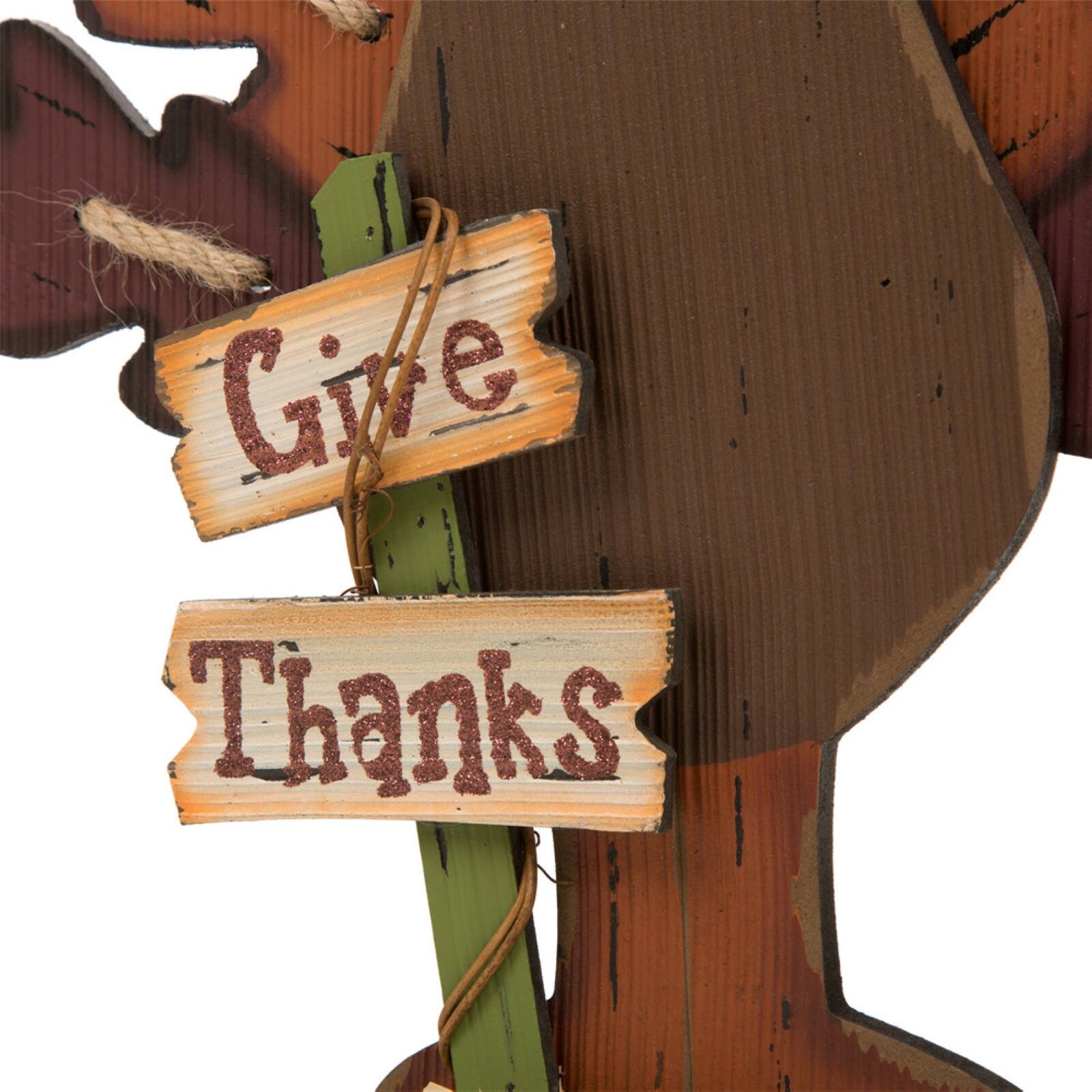 Glitzhome&#xAE; &#x27;Give Thanks&#x27; Turkey D&#xE9;cor