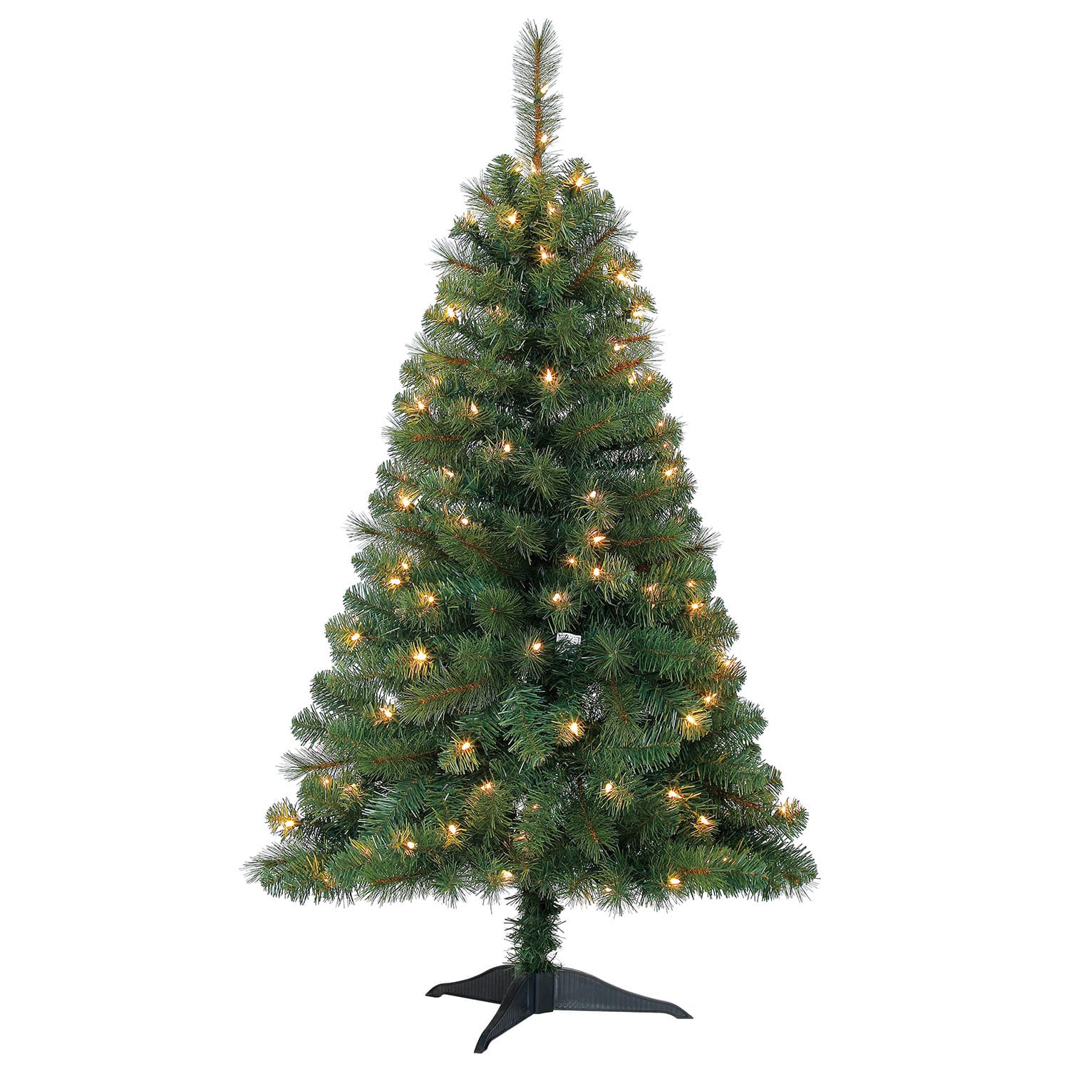 4ft. Pre-Lit Riverside Pine Artificial Christmas Tree, Clear Lights by ...