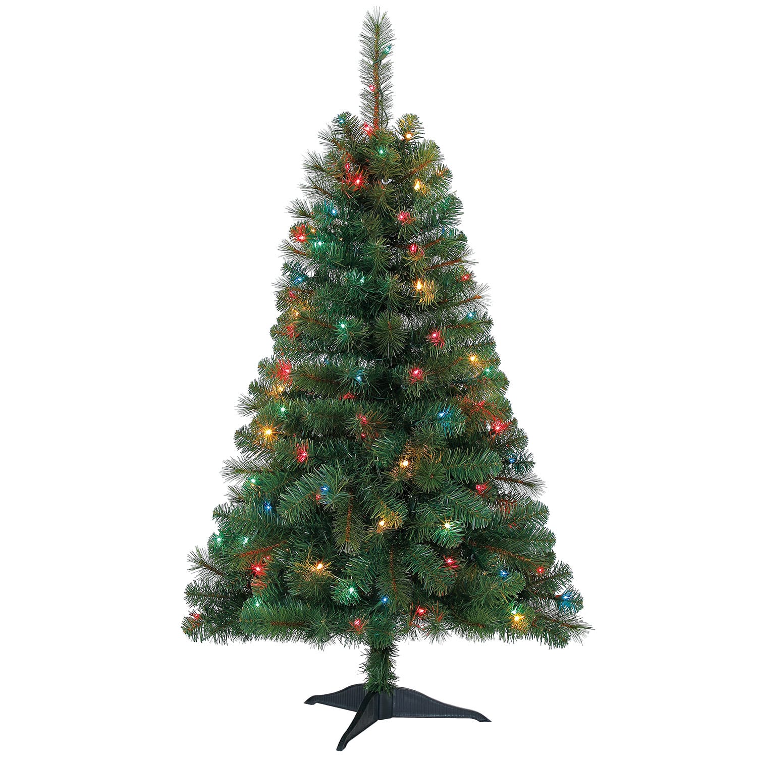 4ft. Pre-Lit Riverside Pine Artificial Christmas Tree, Multicolor ...