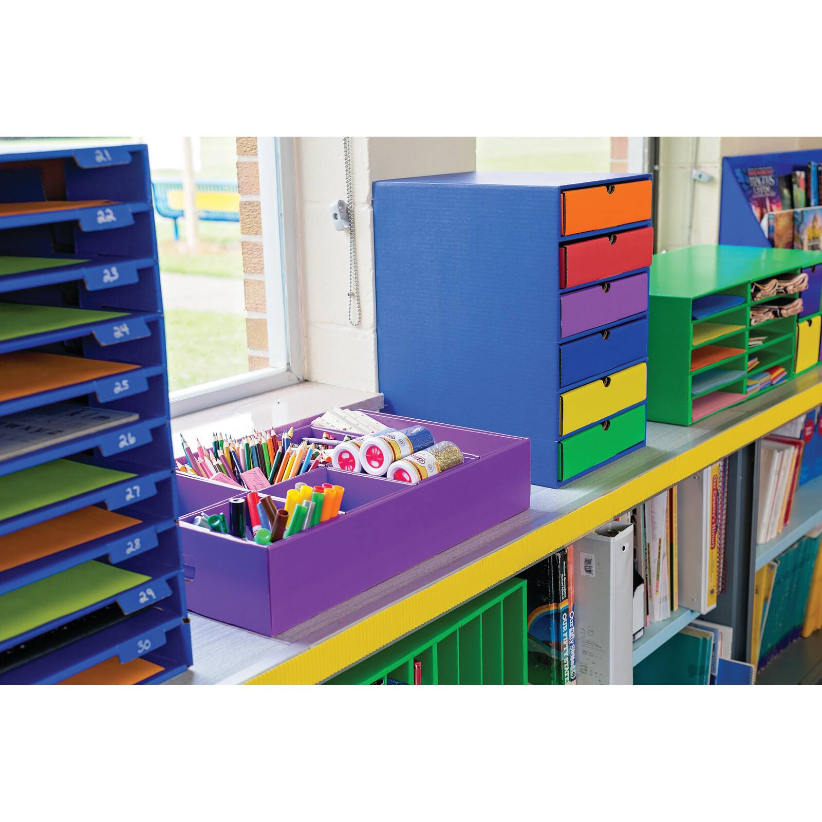 Find the Classroom Keepers® 6Shelf Organizer, Blue at Michaels