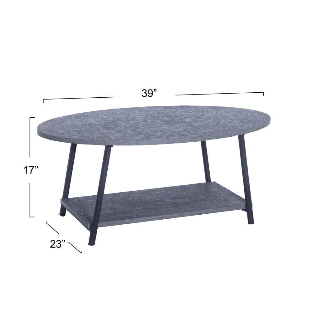 Household Essentials 39" Jamestown Oval Coffee Table