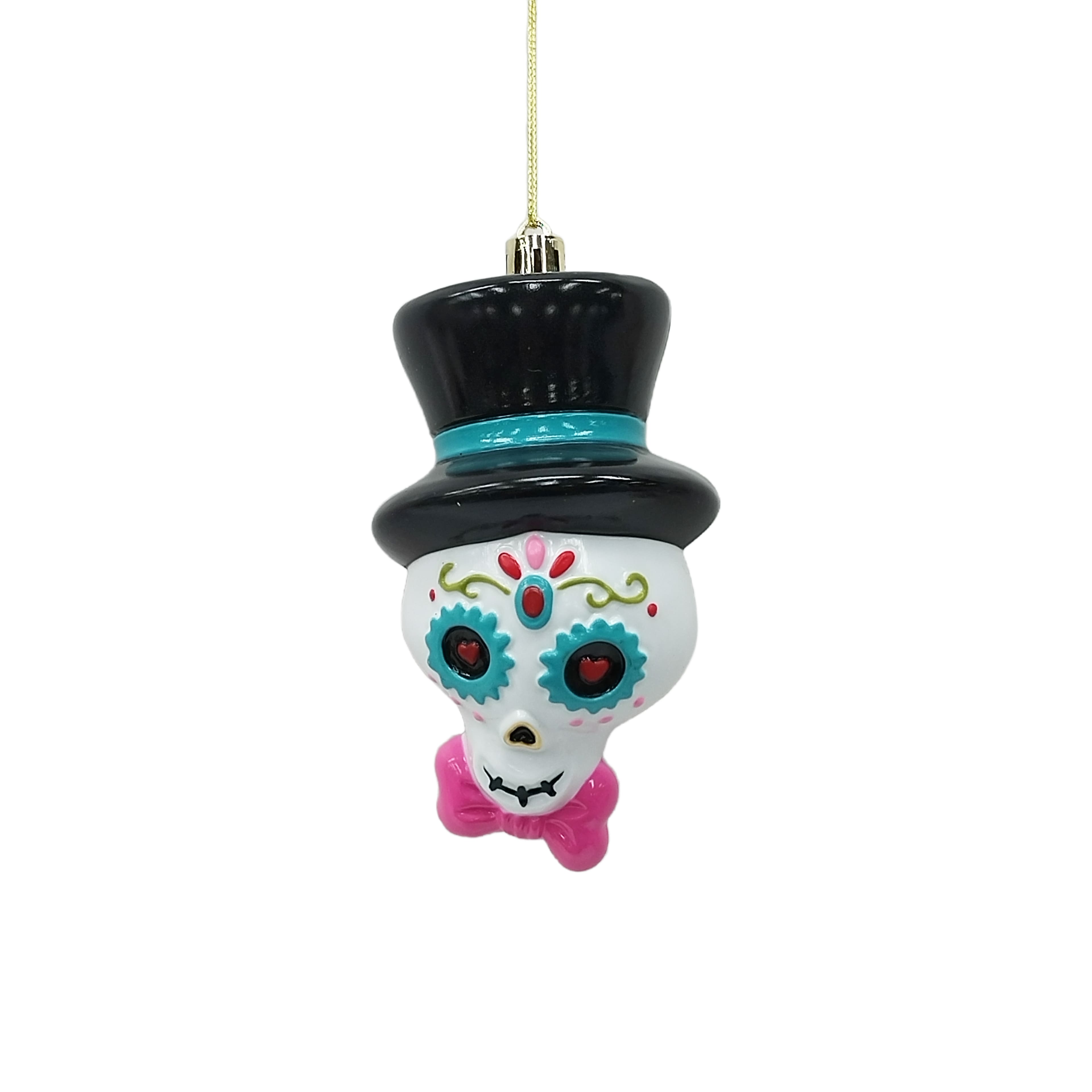 5.25" Sugar Skull with Top Hat Ornament by Ashland®