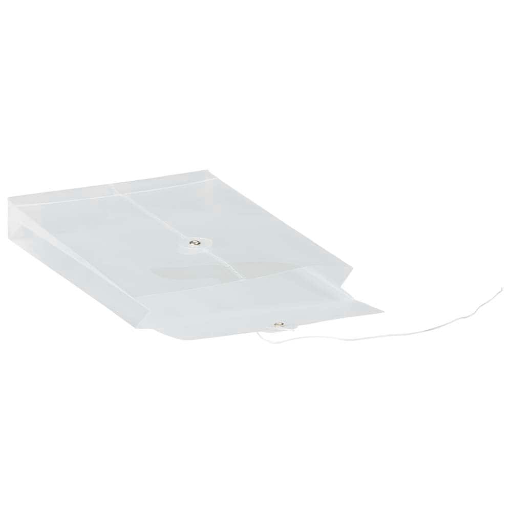 JAM Paper 6.25" x 9.25" Button & String Tie Closure Plastic Envelopes, 12ct.