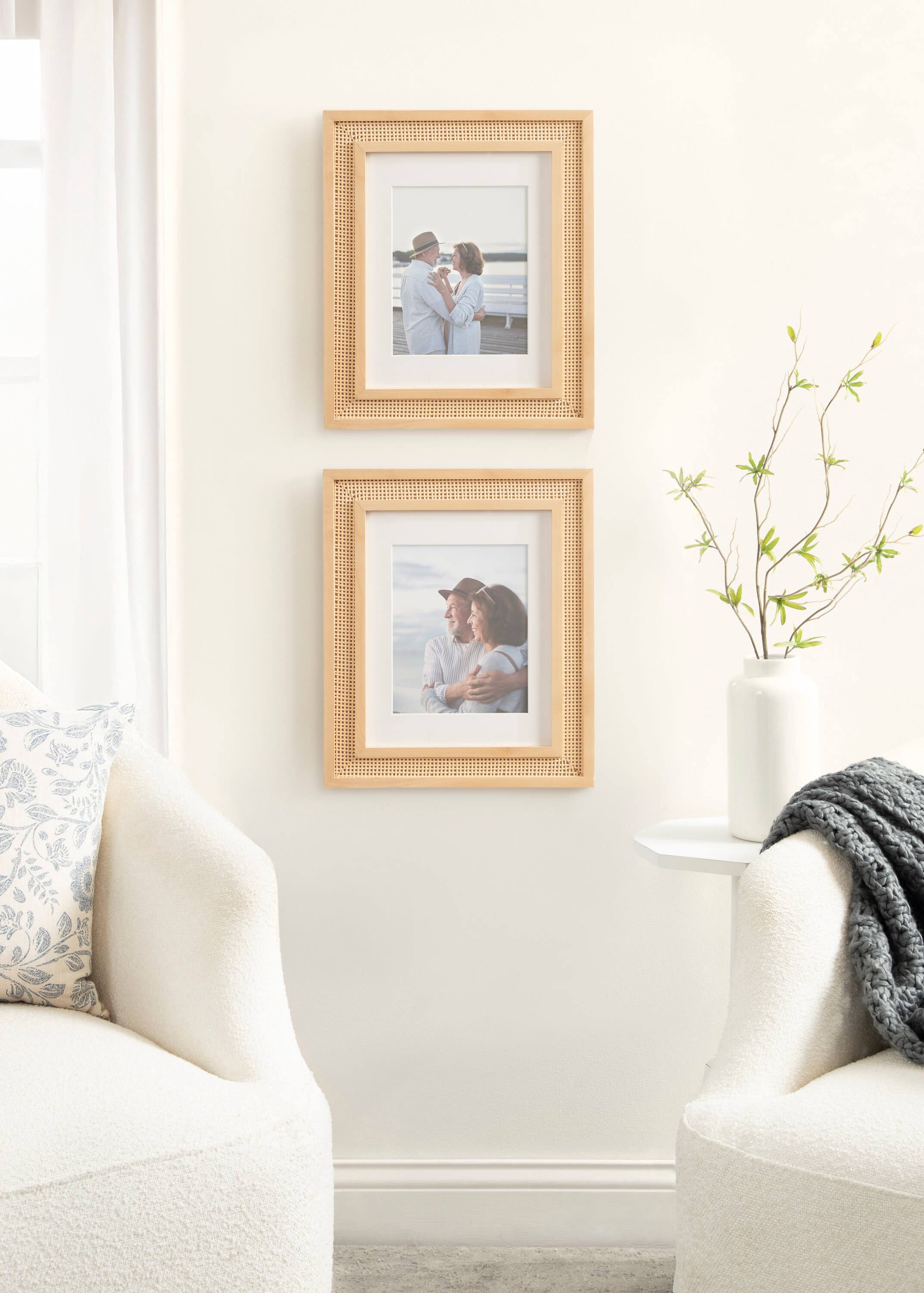 Kate and Laurel Corah Picture Frames with Mat, 2ct.