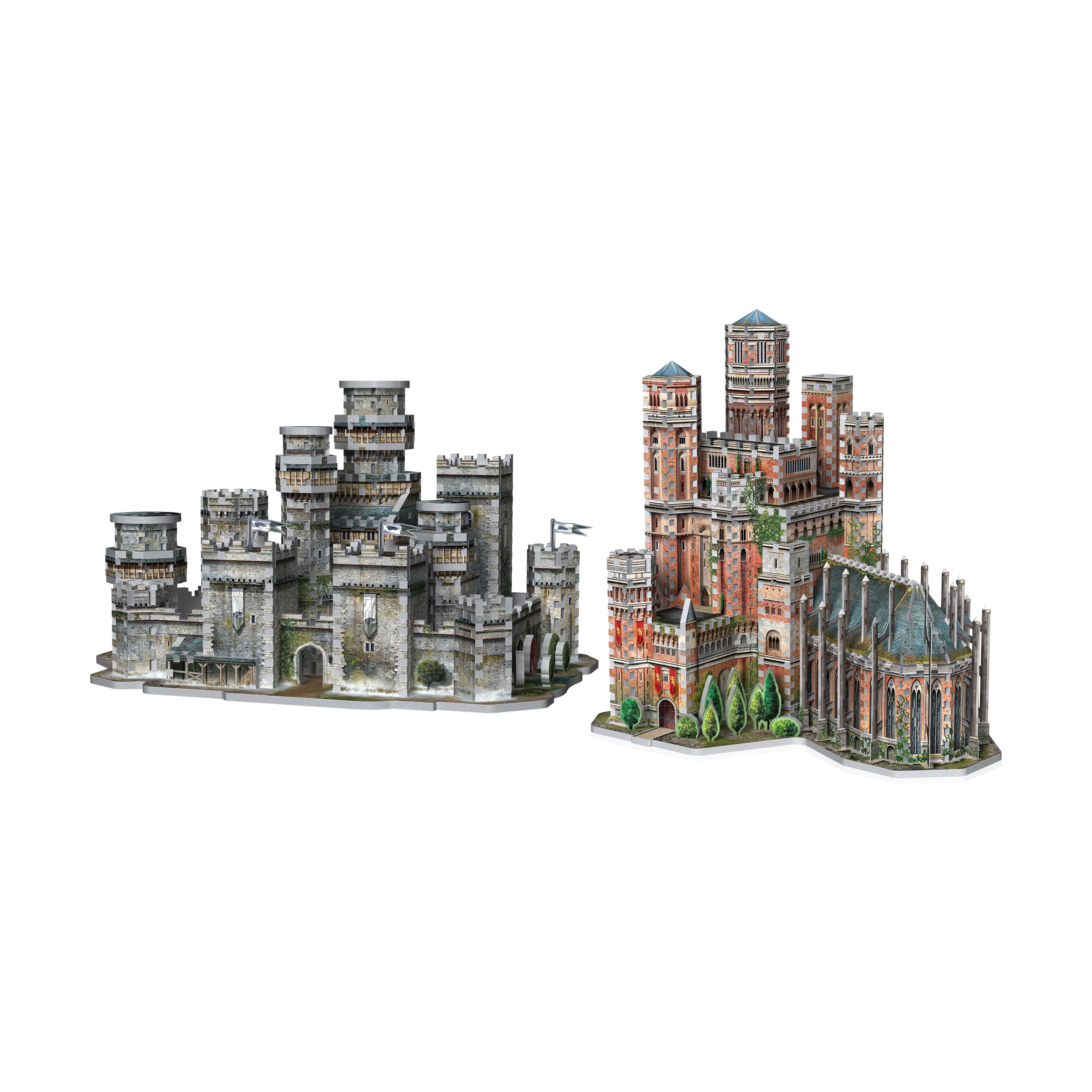Game of Thrones - 2 3D Puzzles: The Red Keep and Winterfell: 1755 Pcs
