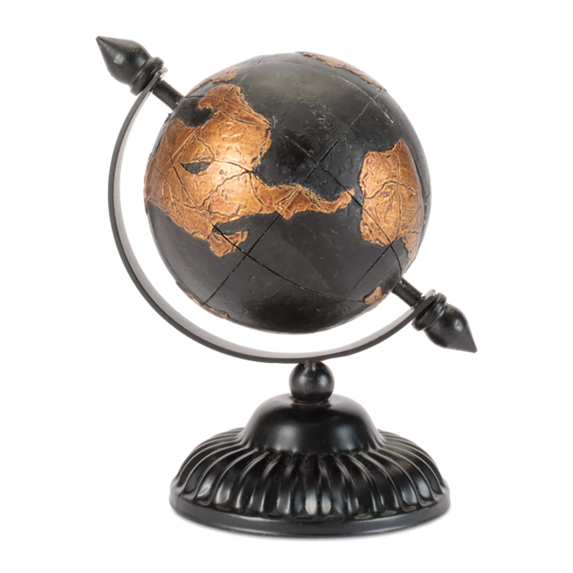 Melrose 6.25" Modern Globe with Metal Base Décor