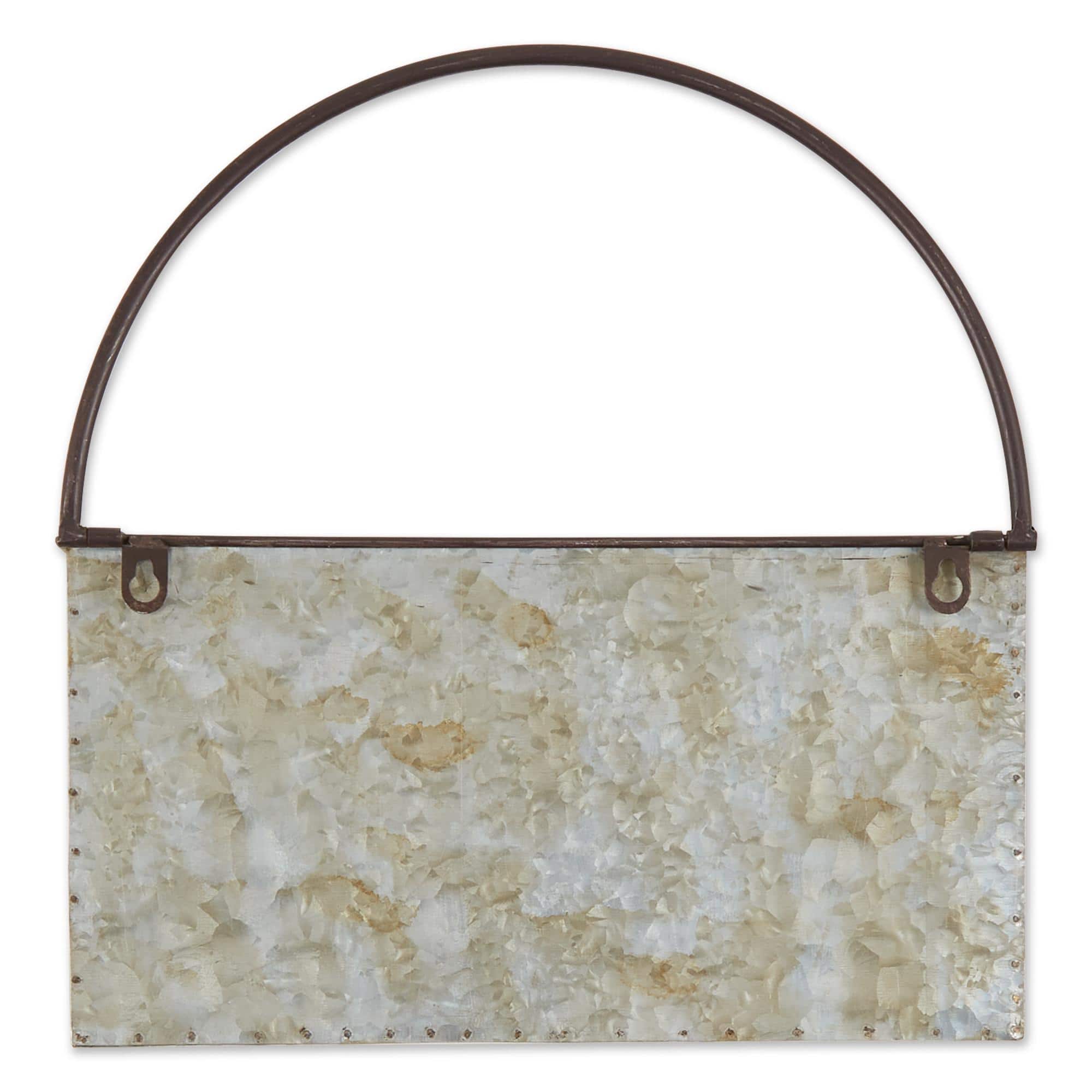 14.5" Rectangle Galvanized Wall Planter