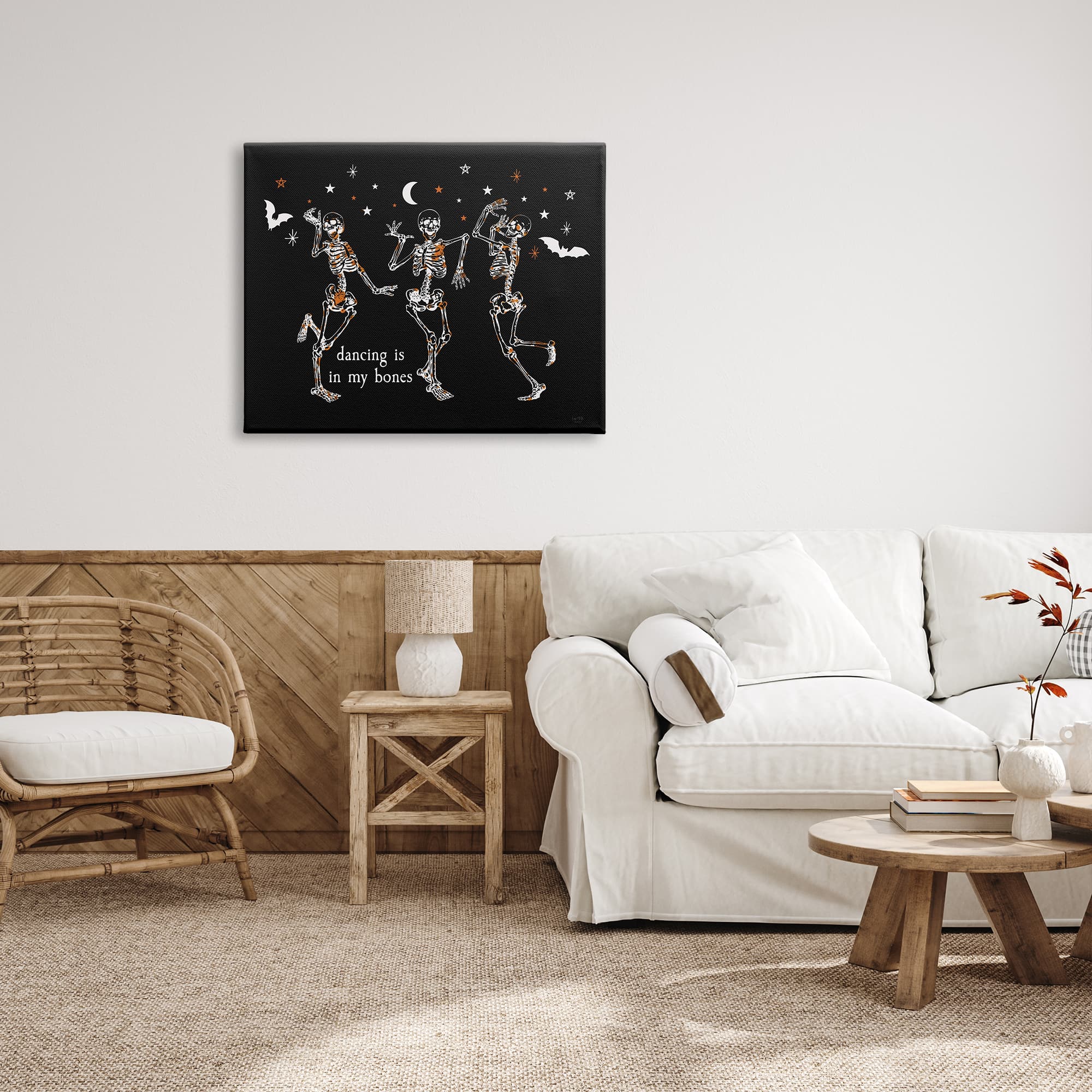 Stupell Industries Dancing In My Bones Skeletons Canvas Wall Art