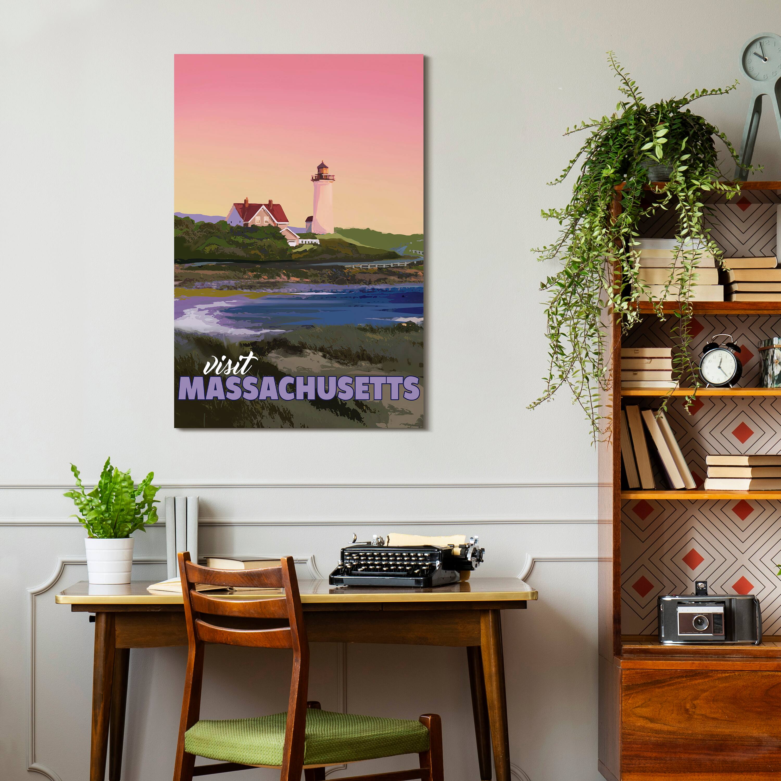 Empire Art Direct 36" x 24" Massachusetts Mornings Frameless Printed Tempered Glass Wall Art