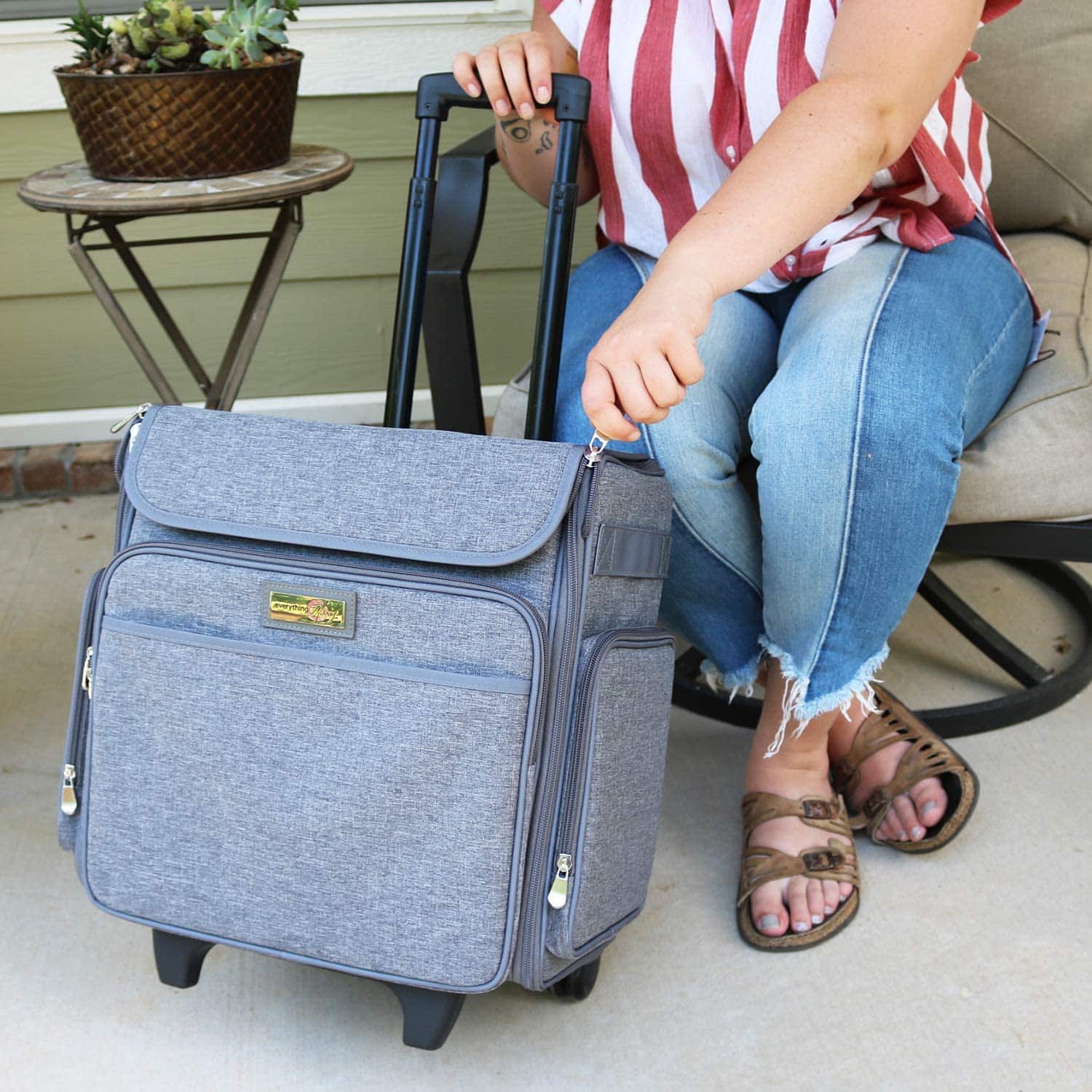 Everything Mary Heather Rolling Craft Bag with Storage