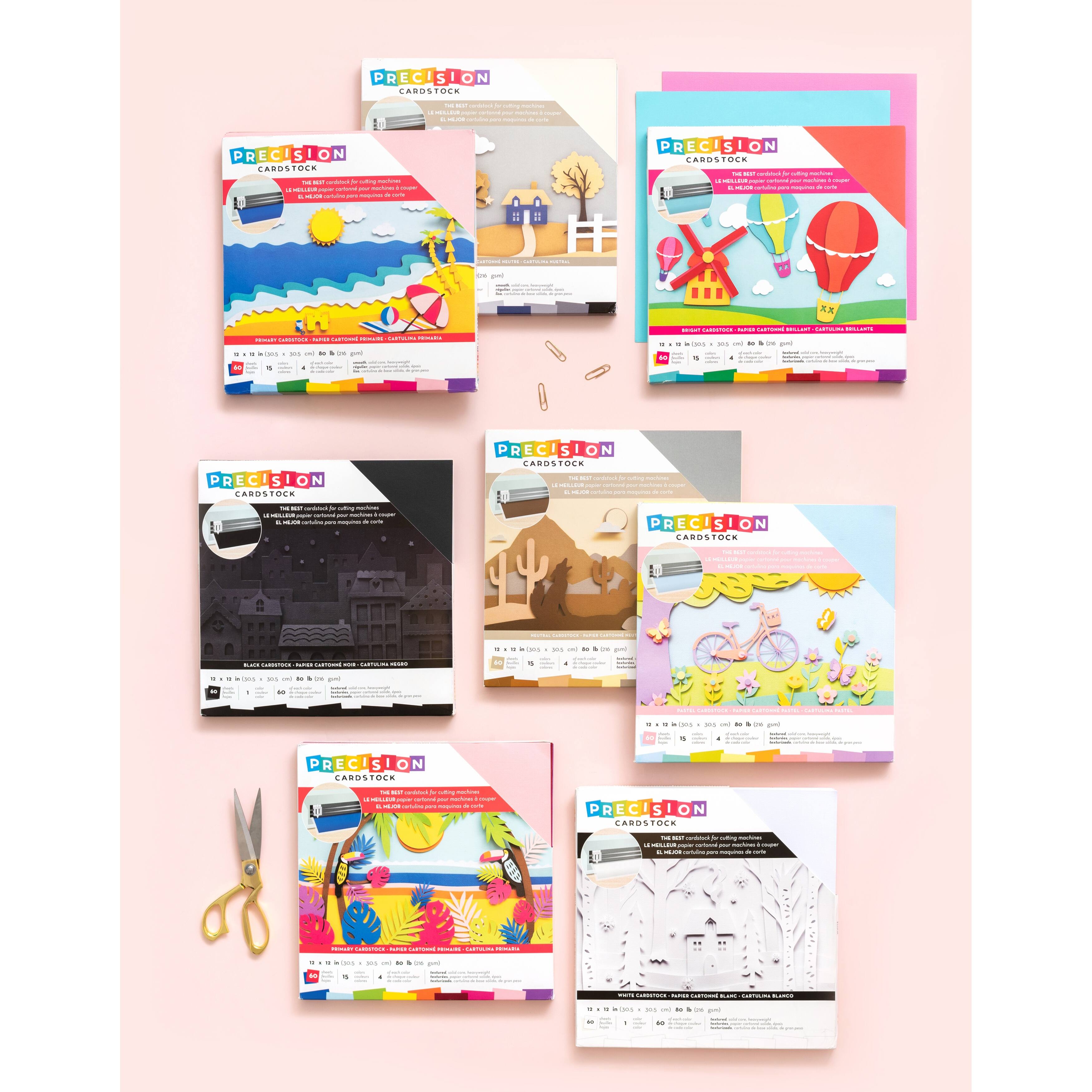American Crafts™ 12" x 12" Primary Precision Cardstock, 60 Sheets