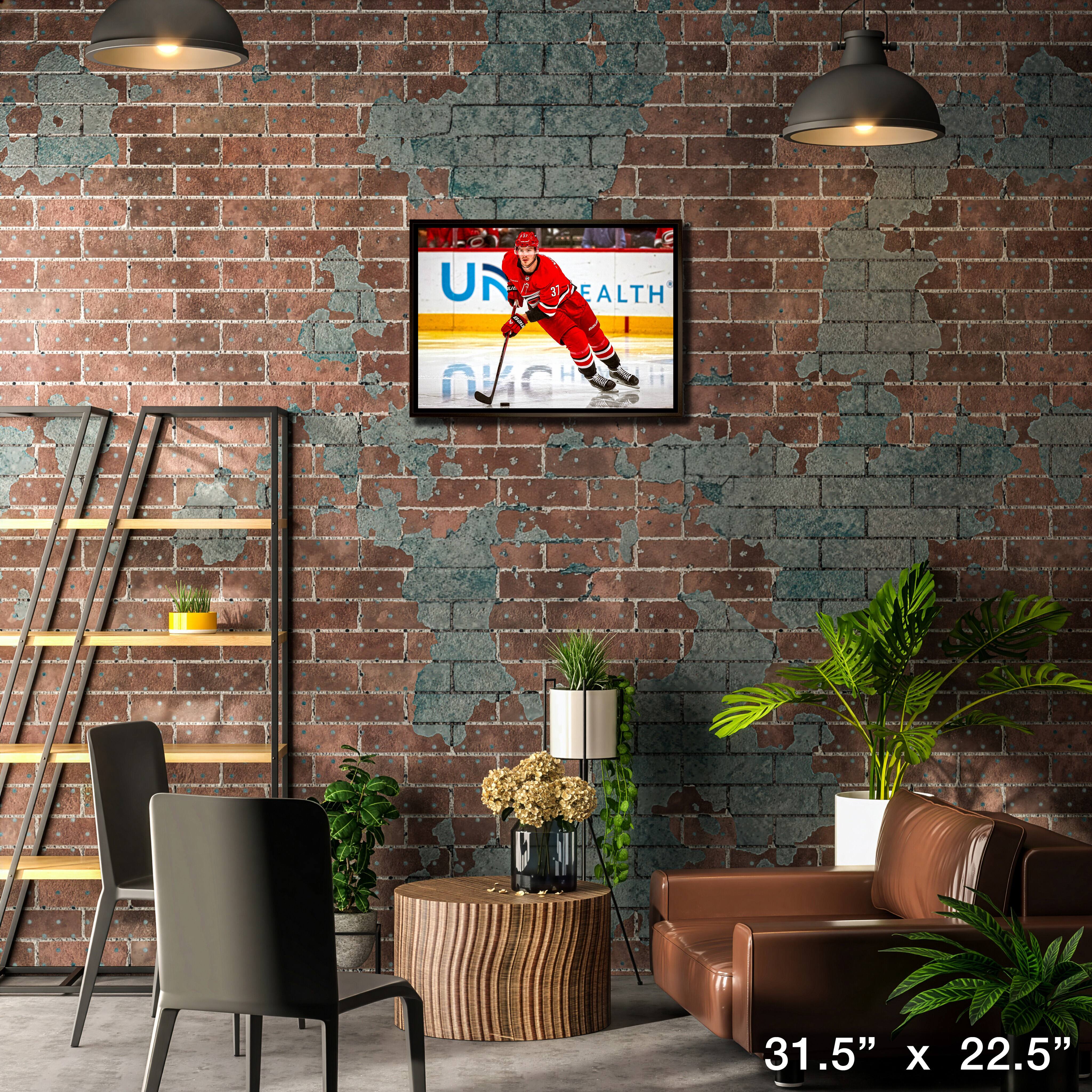 Andrei Svechnikov 20" x 29" Framed Canvas Carolina Hurricanes 31.5" x 22.5"