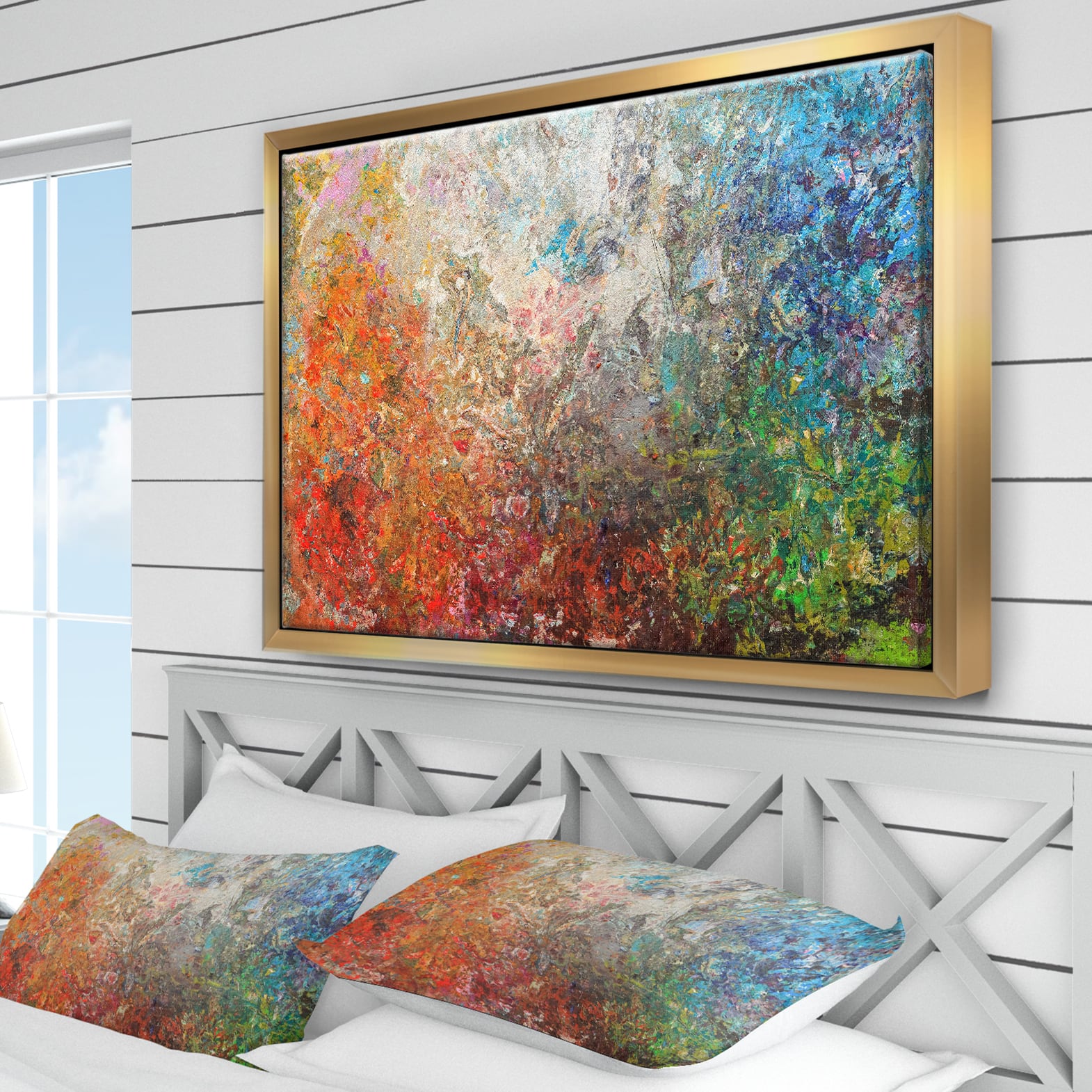 Designart - Board Stained Abstract Art