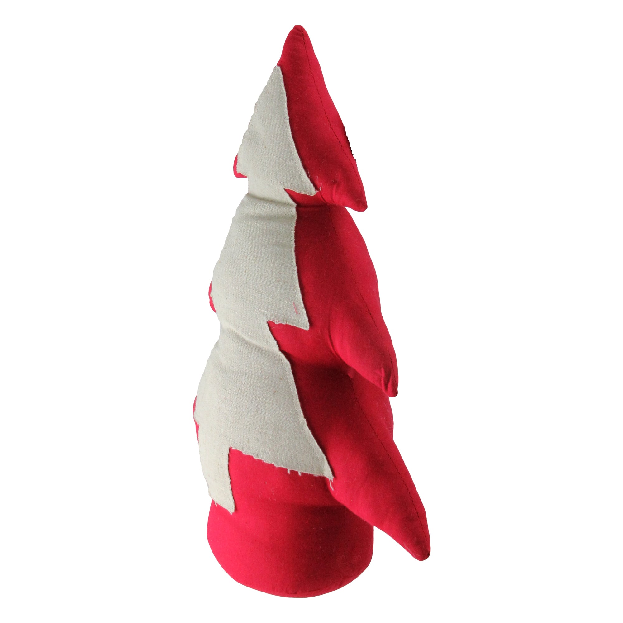 15" Red & White Contemporary Christmas Tree Tabletop Décor
