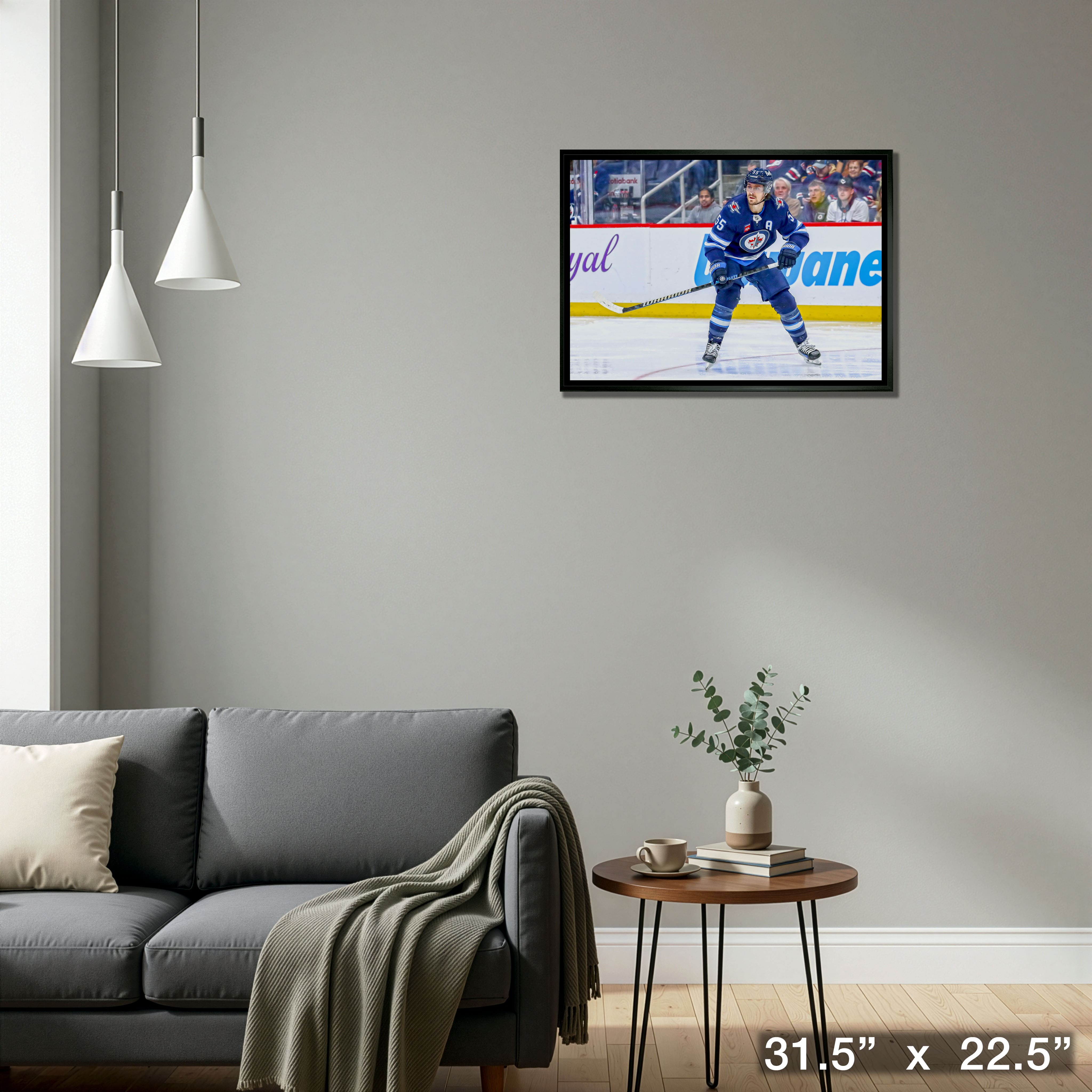 Mark Scheifele 20" x 29" Framed Canvas Winnipeg Jets 31.5" x 22.5"