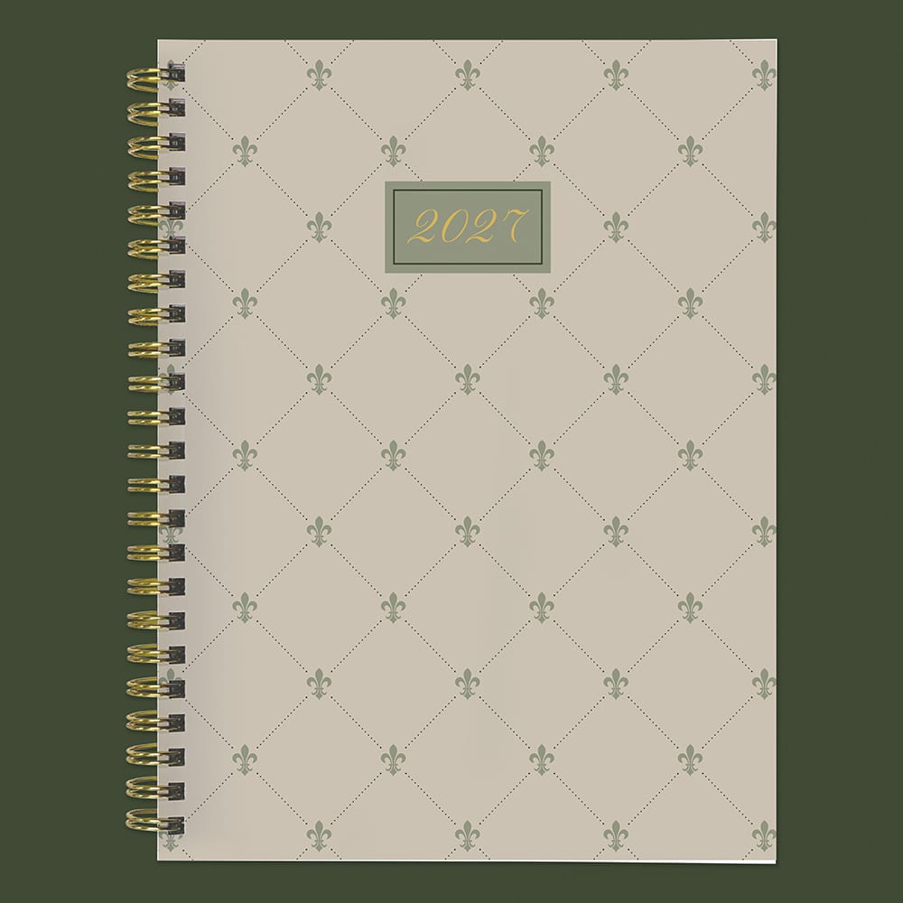2027 Fleur de Lis Medium Weekly Monthly Planner