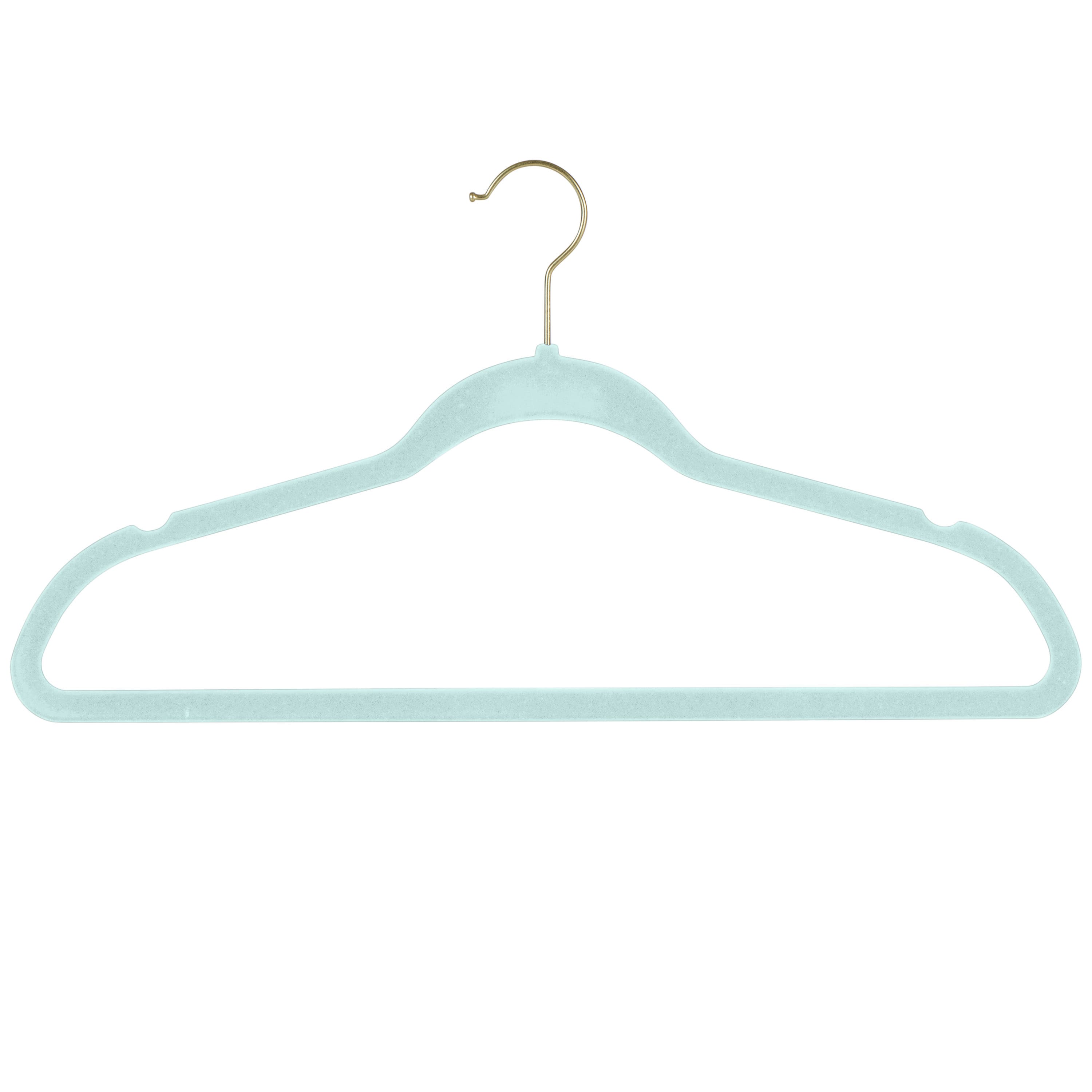 Simplify Super Slim Velvet Hangers with Gold Hook, 10ct.
