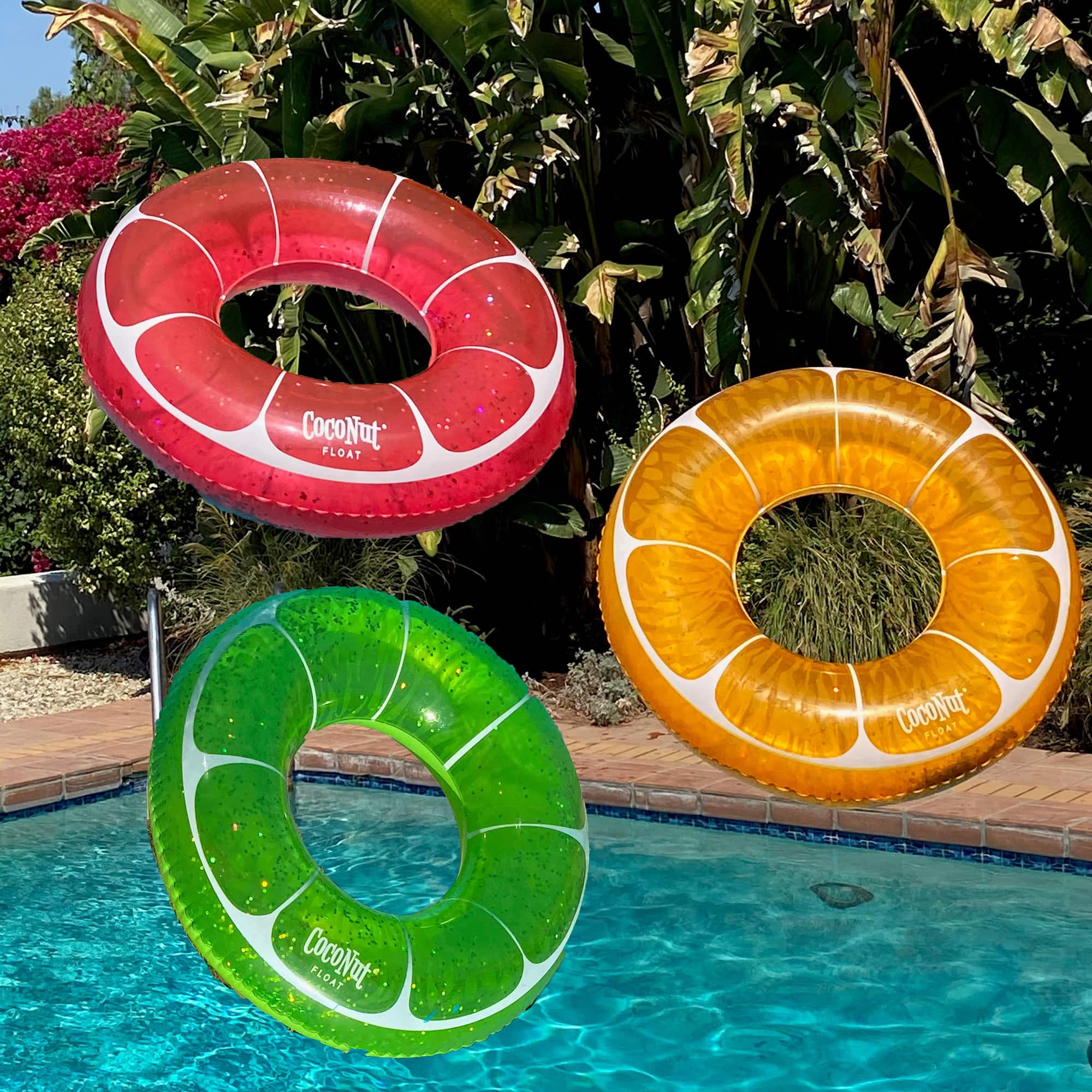 Salus CocoNut 42" Pink Grapefruit Glitter Pool Float