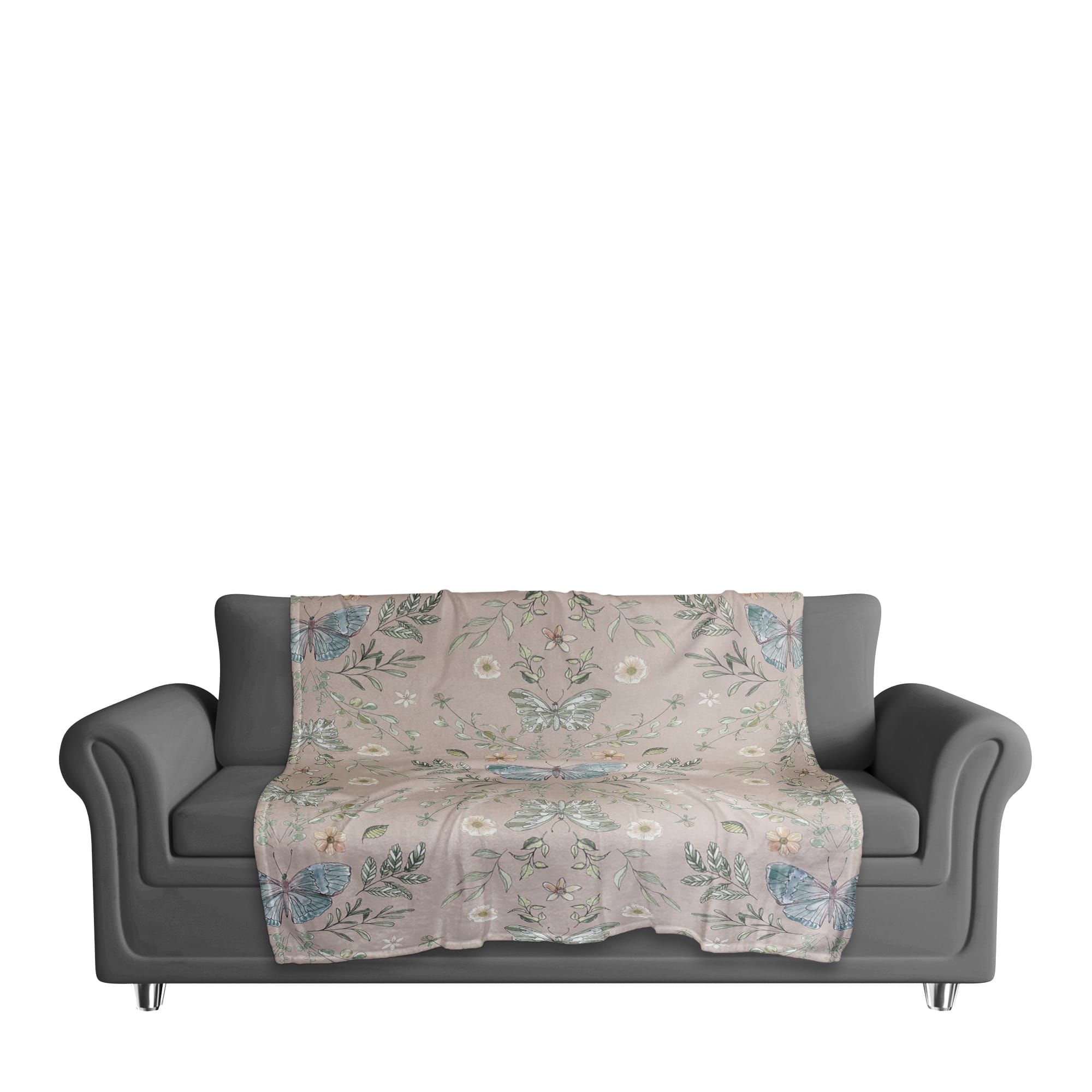 Butterfly Pattern Coral Fleece Blanket
