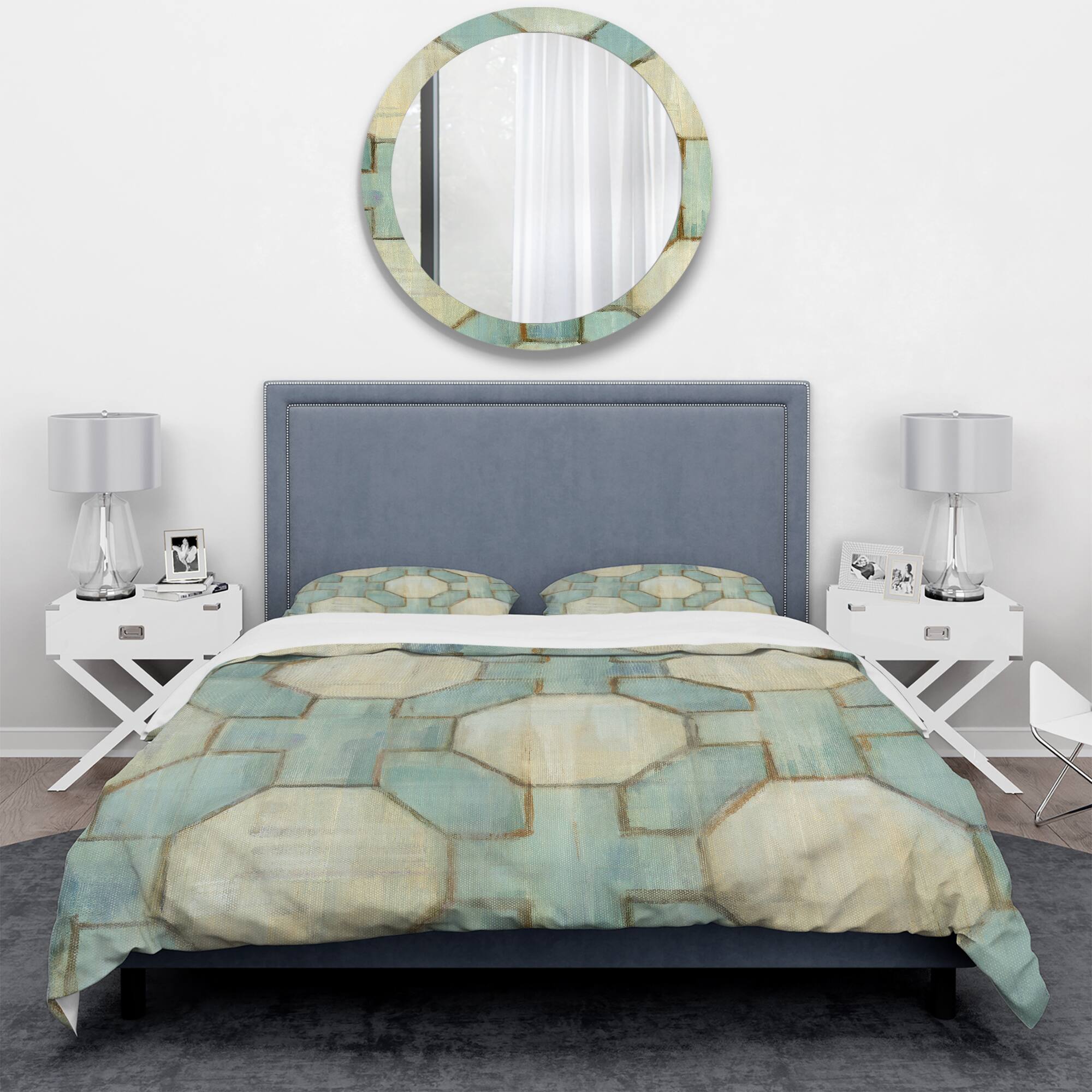 Designart 'Geometric Title Element' Geometric Bedding Set - Duvet Cover & Shams