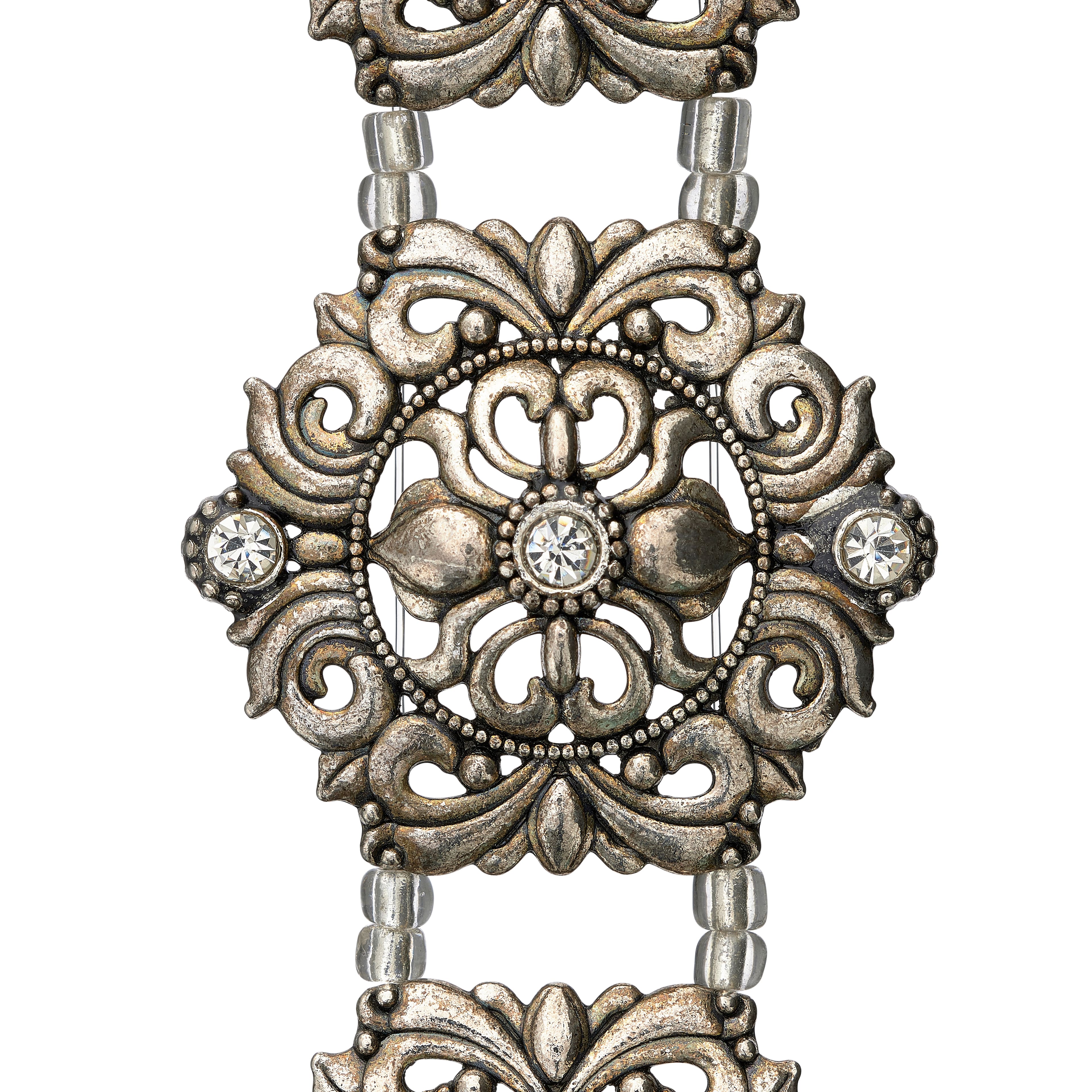 12 Packs: 3 ct. (36 total) Silver Metal Rococo Sliders, 39mm by Bead Landing™
