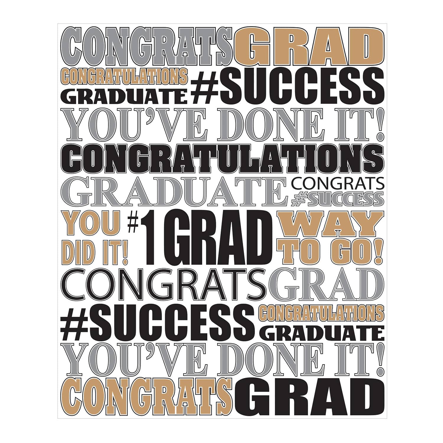 Beistle 5Ft x 6Ft Graduation Insta-Mural Photo Op in Silver | 5 ft x 6 ft | Michaels®