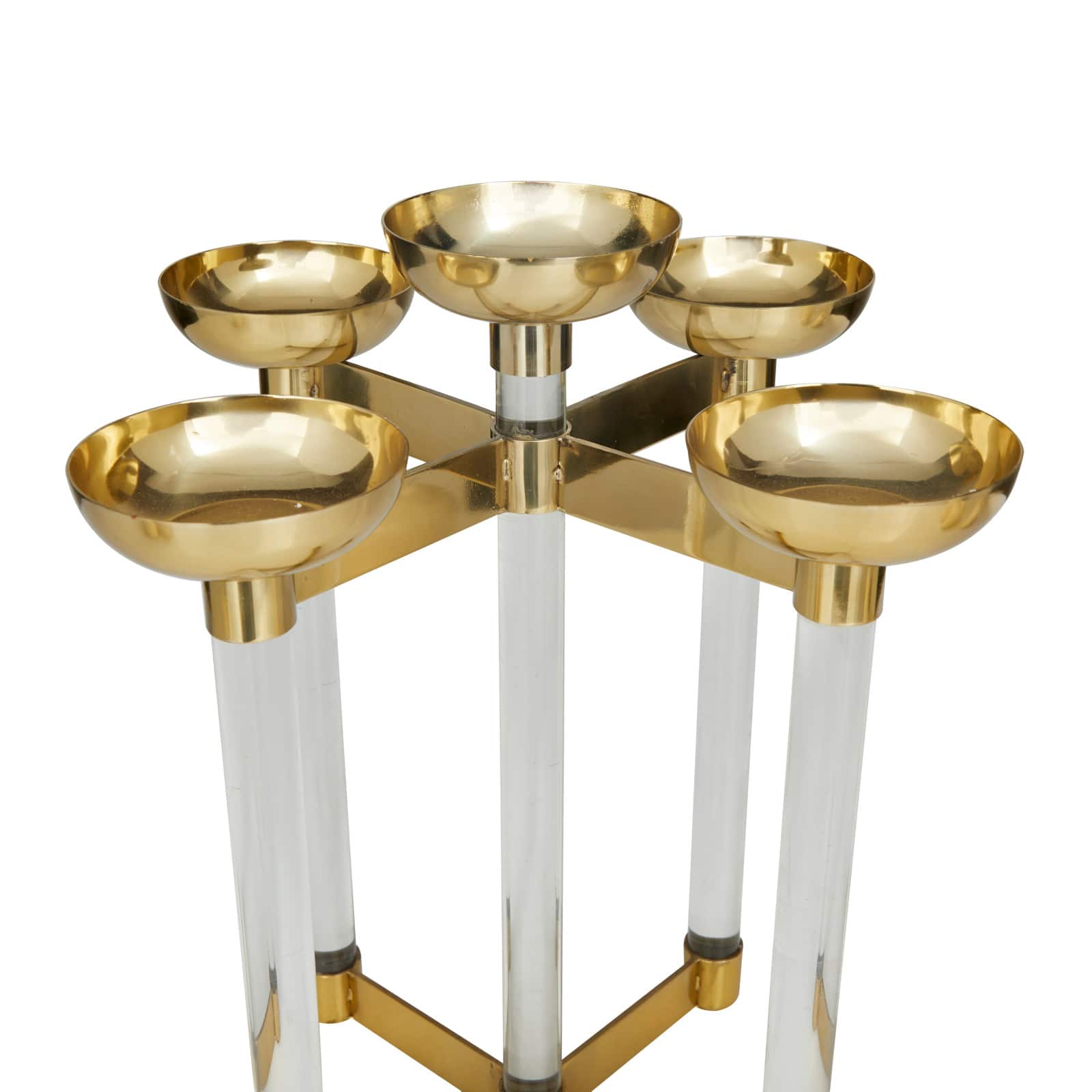 14" Gold Contemporary Candleholder