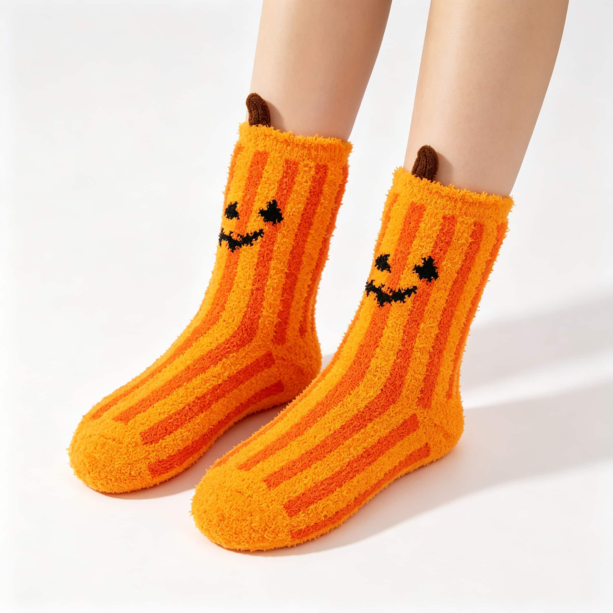 Halloween Pumpkin Fuzzy Socks by Creatology™