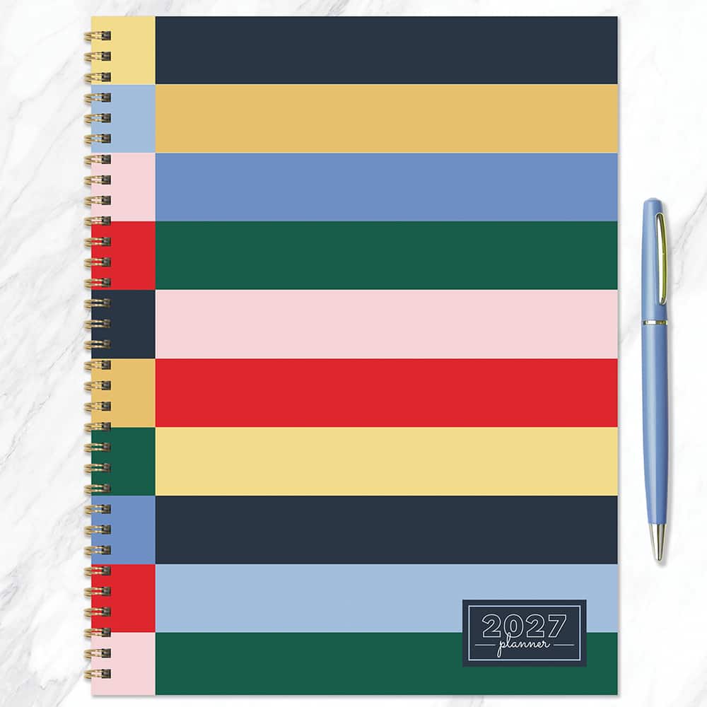 2027 Sailor Stripe Large Weekly Monthly Planner