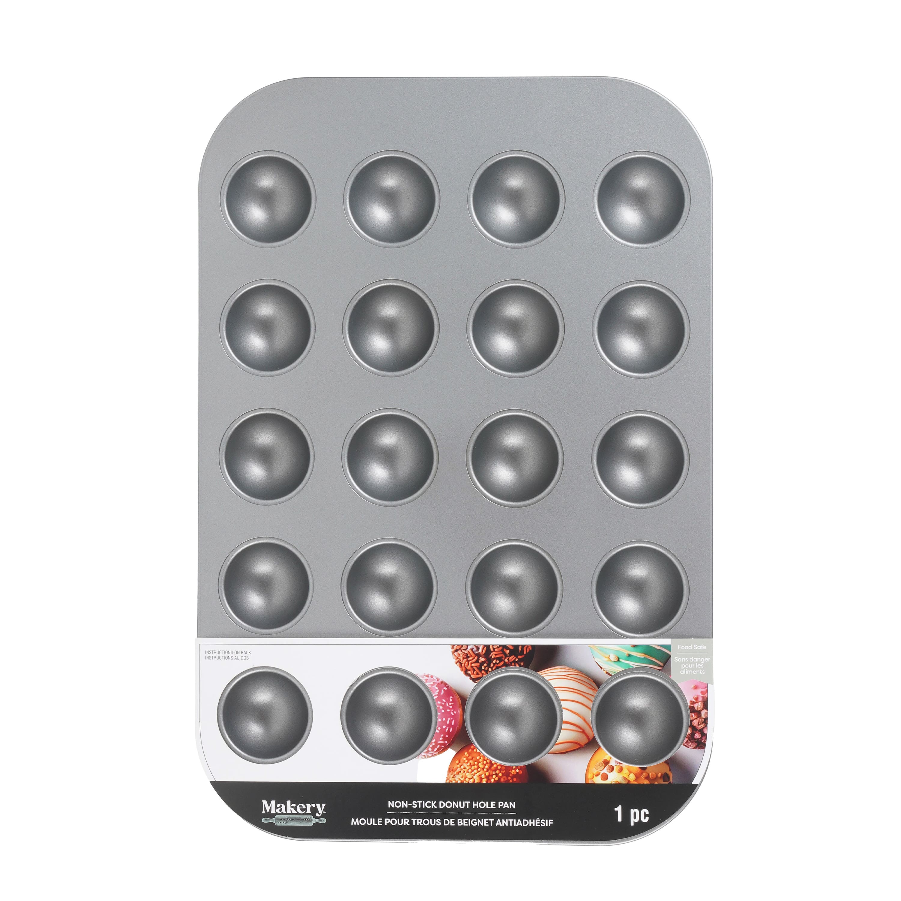 6 Pack: Non-Stick Donut Hole Pan by Makery®