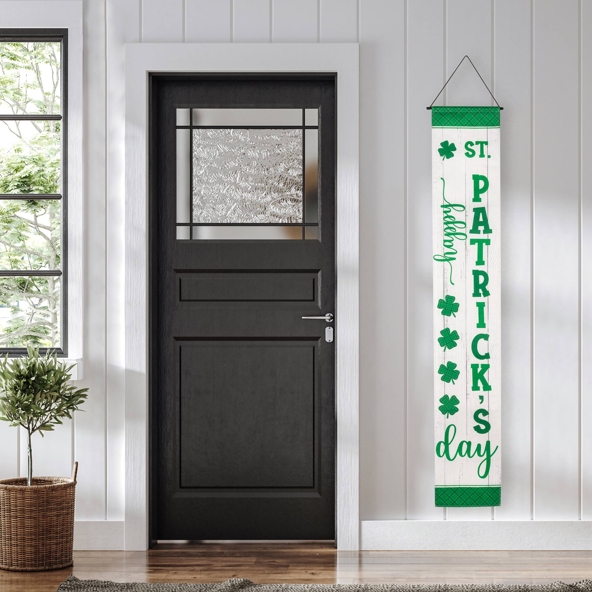 71" Welcome St. Patrick's Day Porch Door Hanging Banner Set