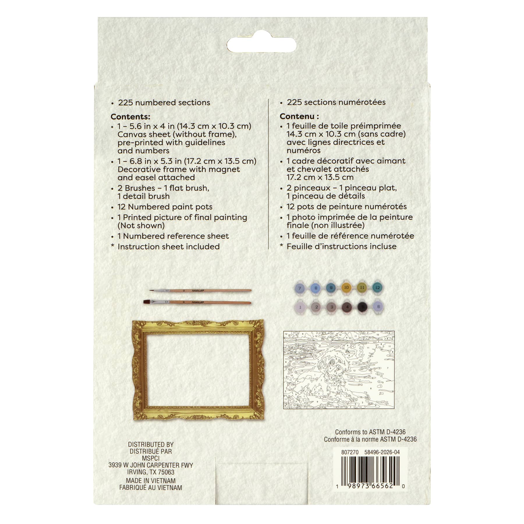 Coquette Dog Paint-by-Number Framed Mini Kit by Artist's Loft®