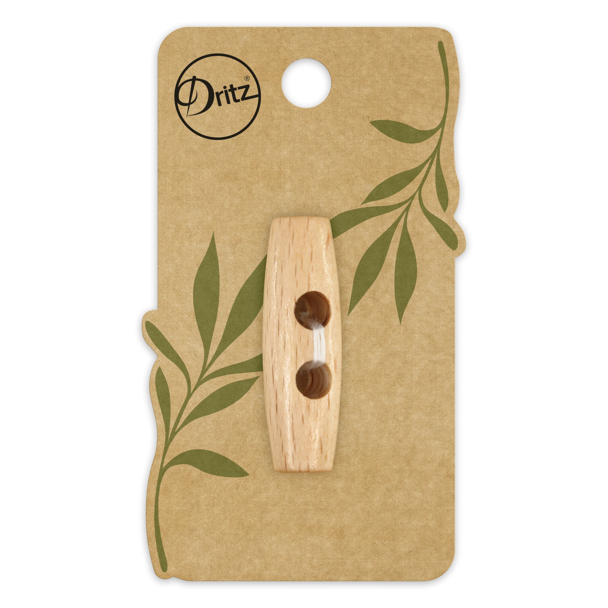 Dritz® 41mm Natural Sustainable Wood Toggle Button, 3ct.