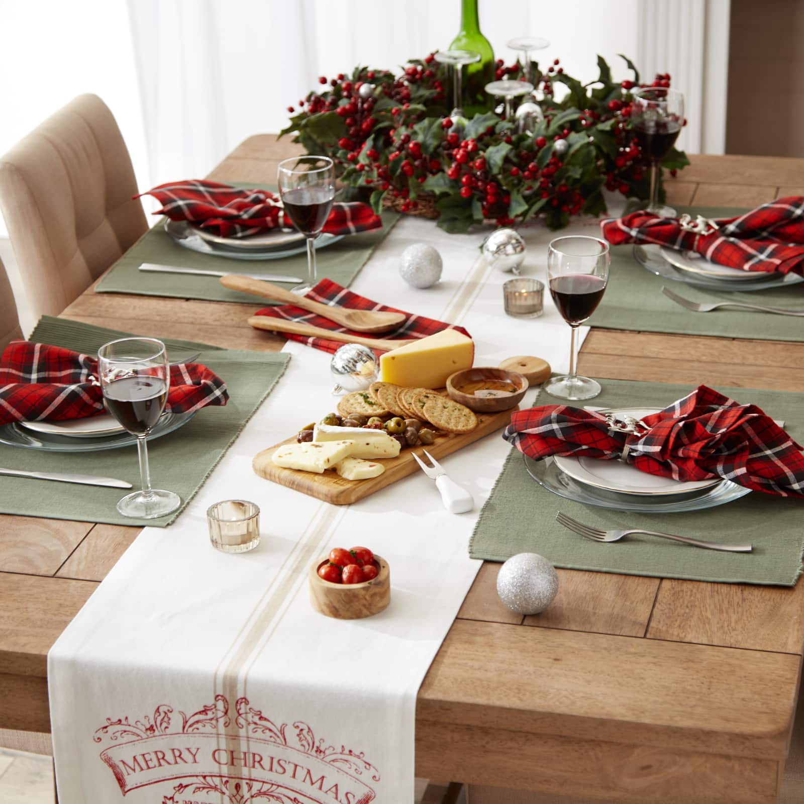 DII® 108" Merry Christmas Printed Table Runner