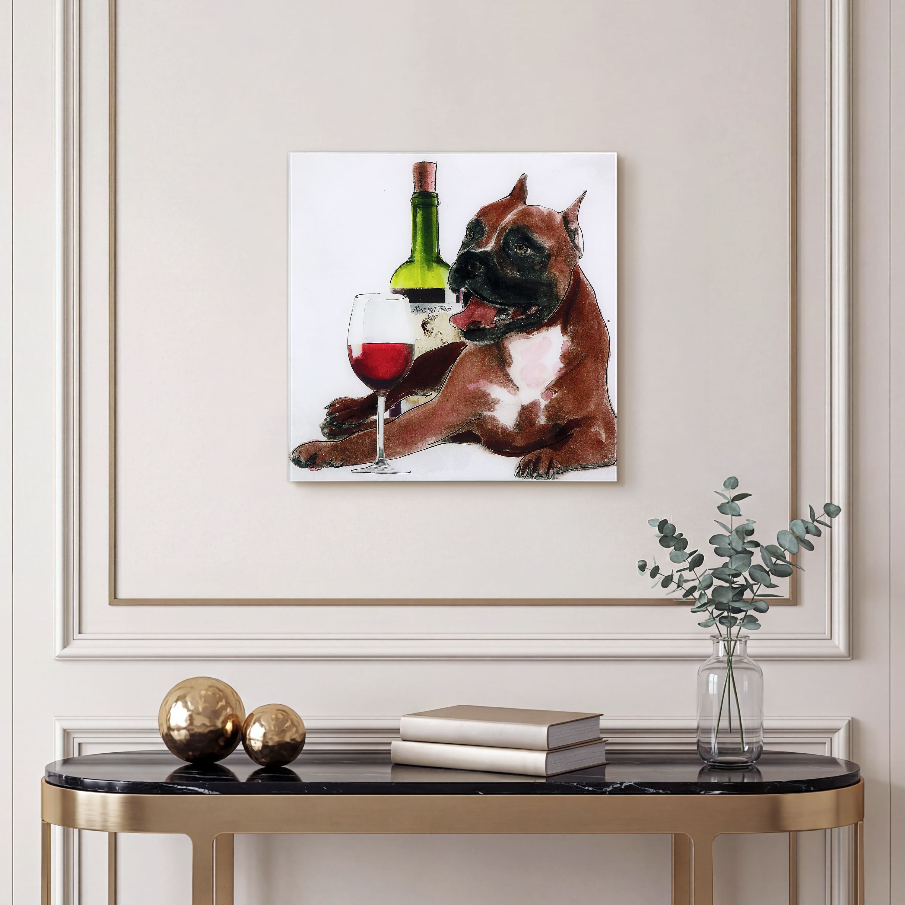 Empire Art Direct 20" x 20" Happy Hour Frameless Free Floating Printed Tempered Glass Wall Art