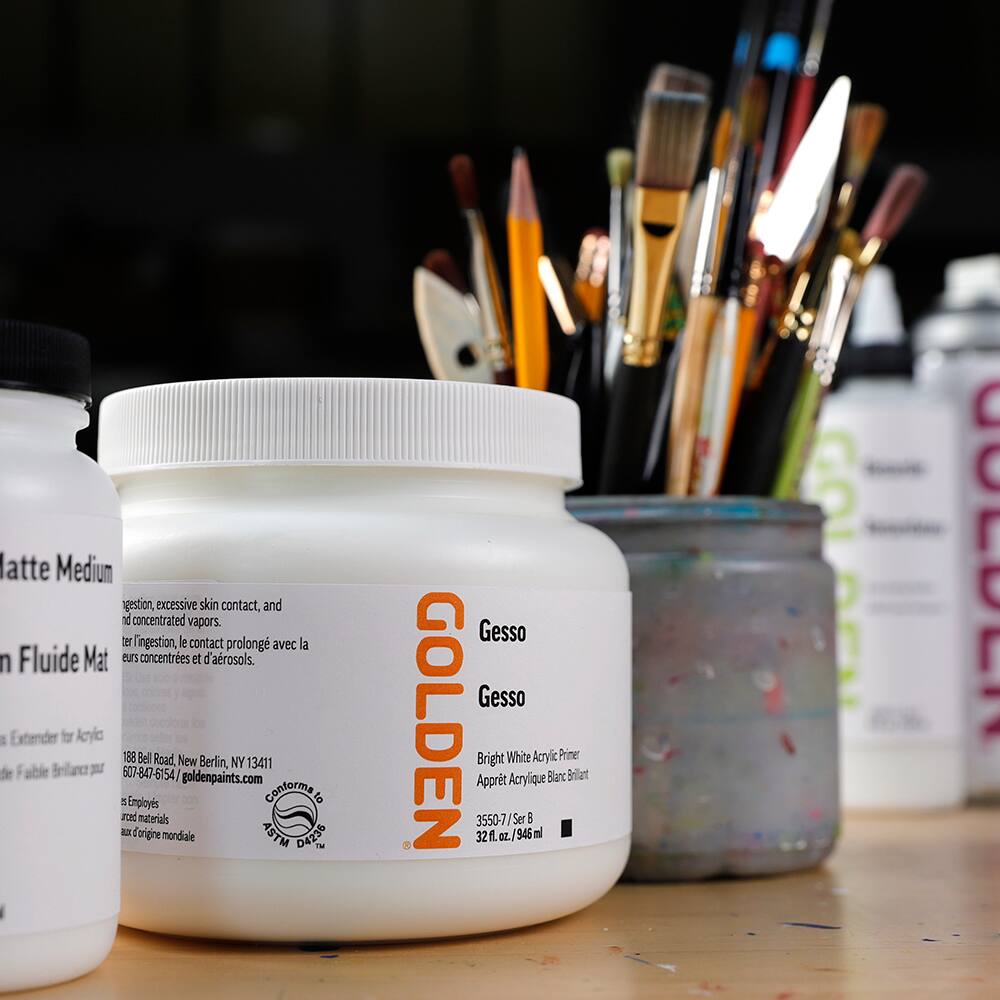 Golden® 8oz. Black Gesso