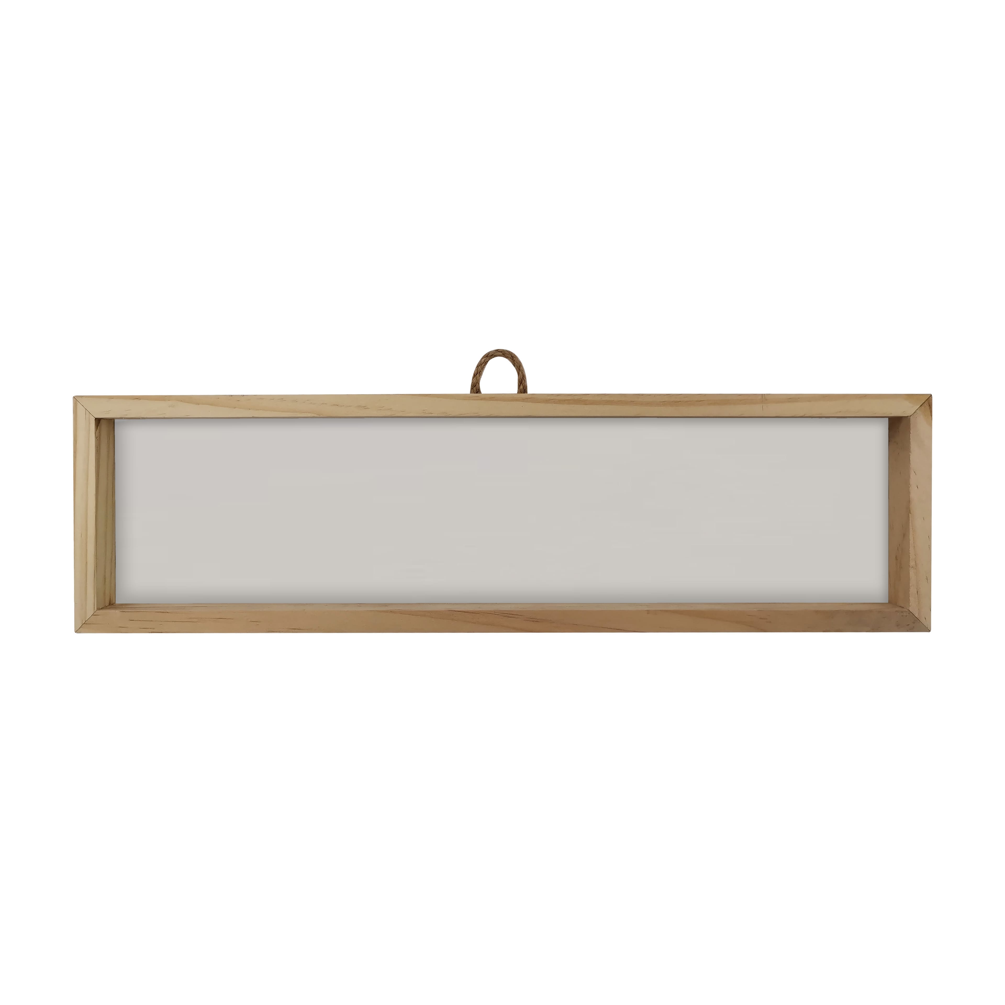5" x 18" White Plaque with Unfinished Frame by Make Market®