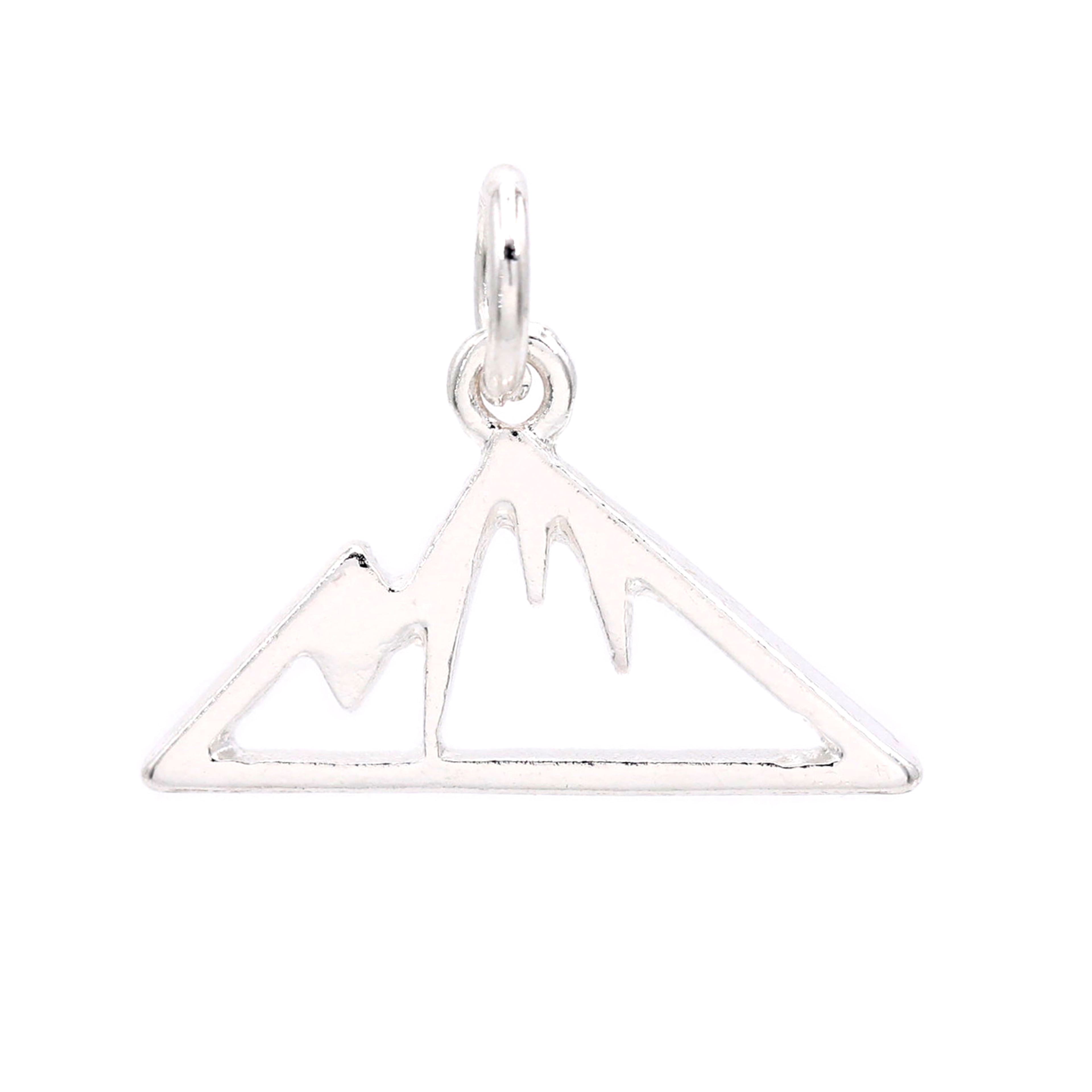 Silver Plated Mountain Charm by Bead Landing™