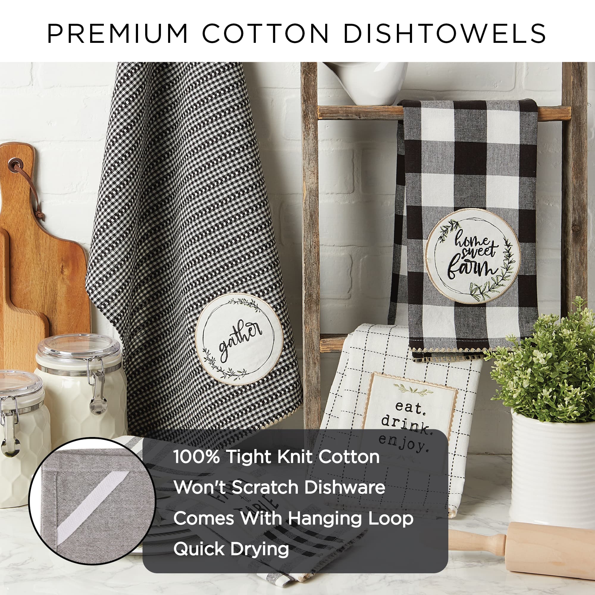 DII® Butterfly Dish Towels, 2ct.