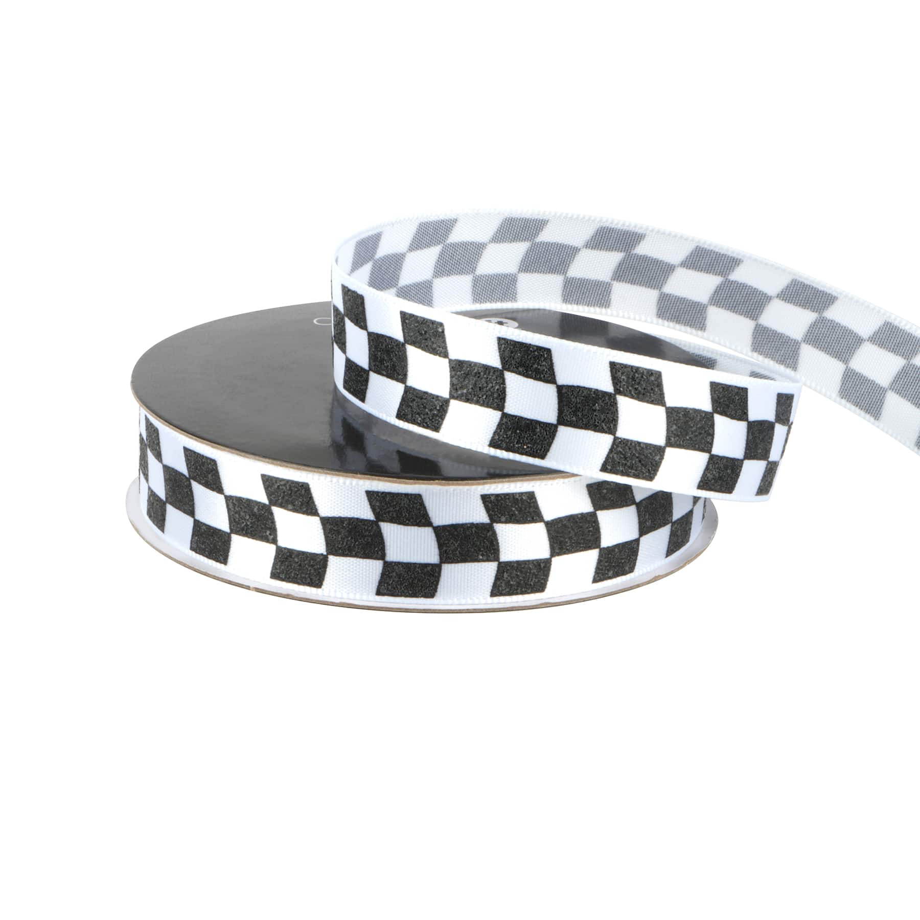 5/8" x 4yd. Wavy Black & White Check Ribbon by Celebrate It®