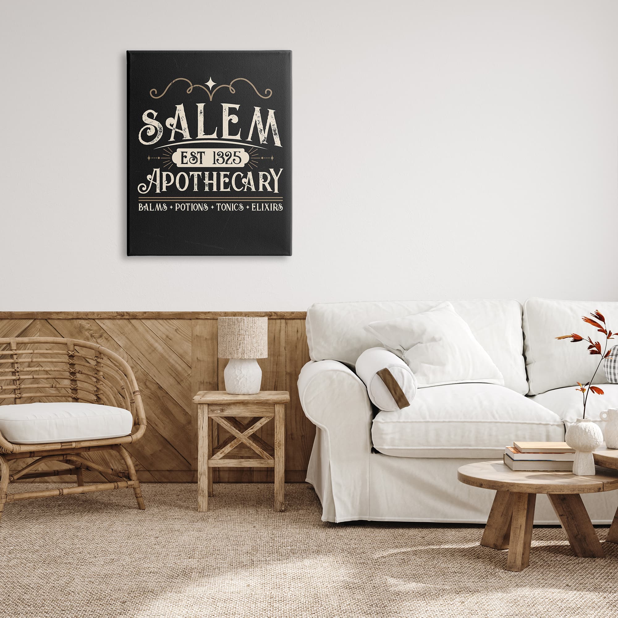 Stupell Industries Salem Apothecary Vintage Sign Canvas Wall Art