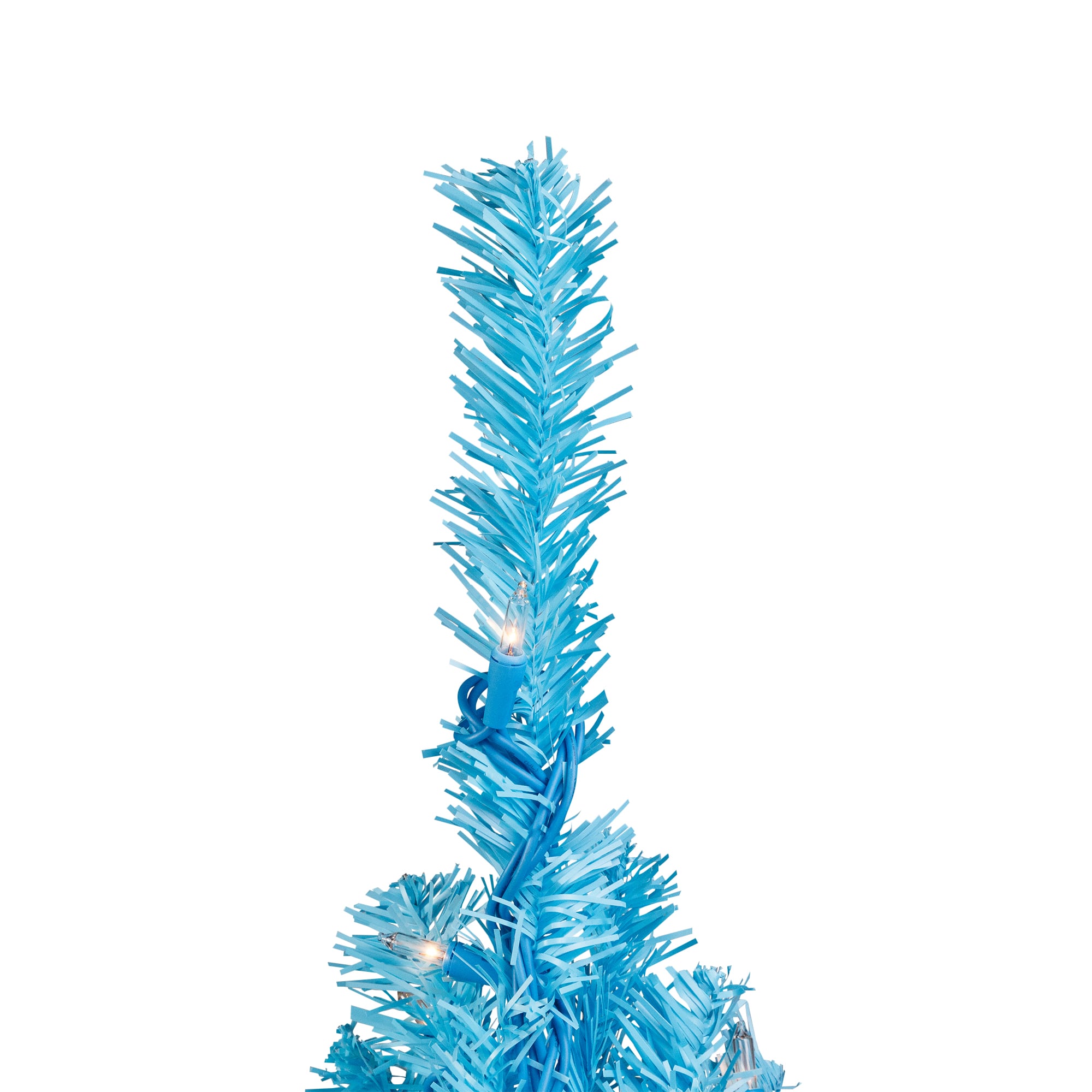 4ft. Pre-Lit Medium Sky Blue Pine Artificial Christmas Tree, Clear Lights